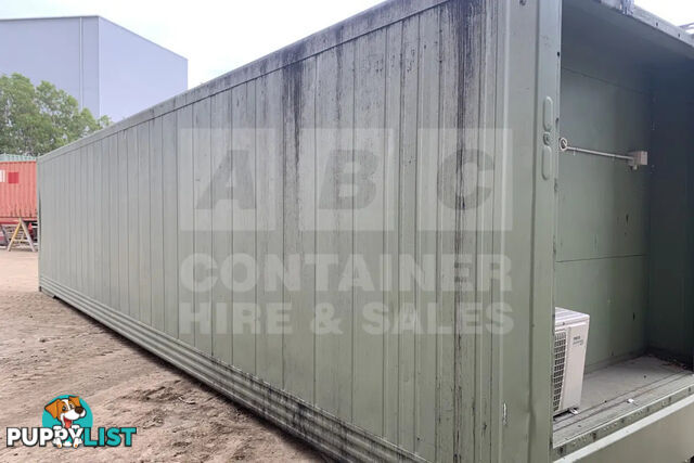 40' HIGH CUBE SHIPPING CONTAINER (NON-OPERATIONAL, MODIFIED)