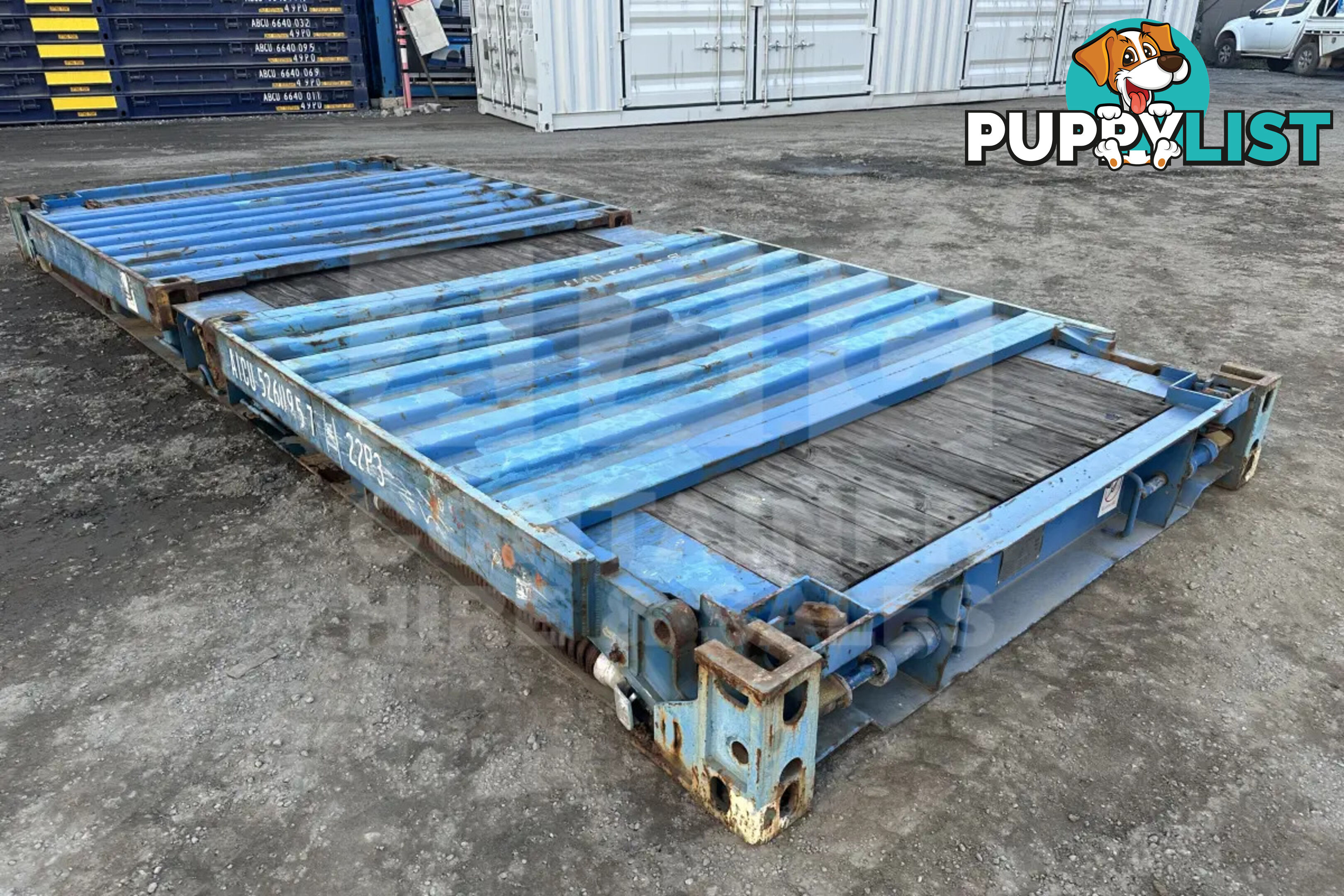 20' FLAT RACK SHIPPING CONTAINER (WITH COLLAPSIBLE ENDS)