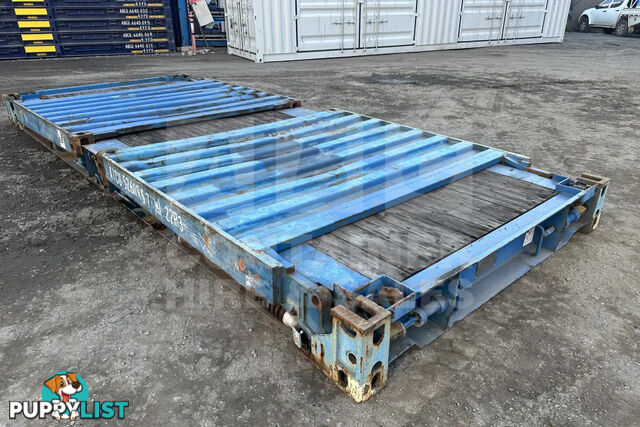 20' FLAT RACK SHIPPING CONTAINER (WITH COLLAPSIBLE ENDS)