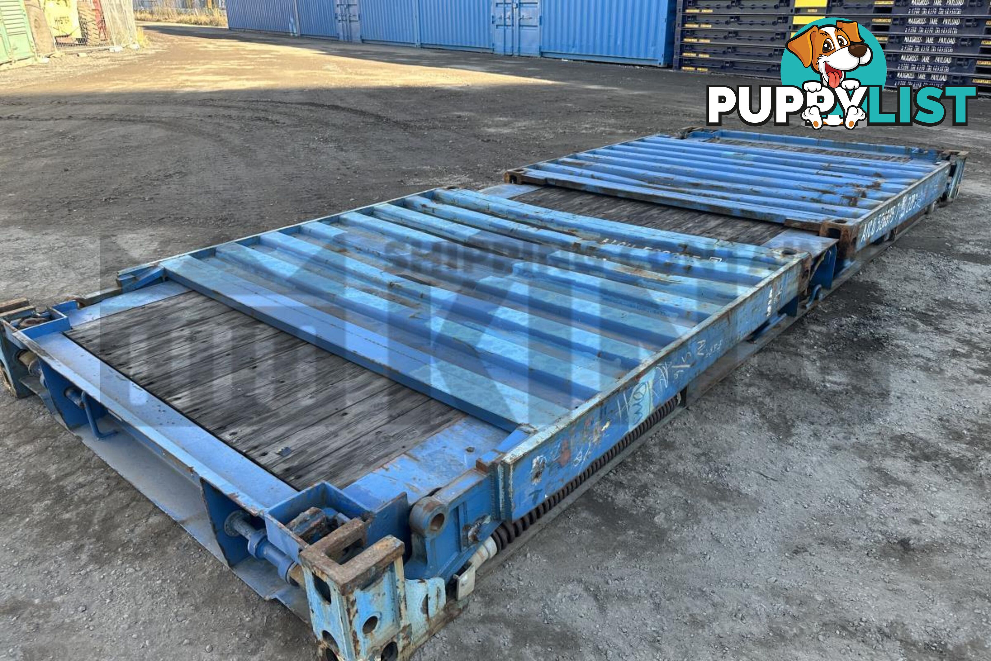 20' FLAT RACK SHIPPING CONTAINER (WITH COLLAPSIBLE ENDS)