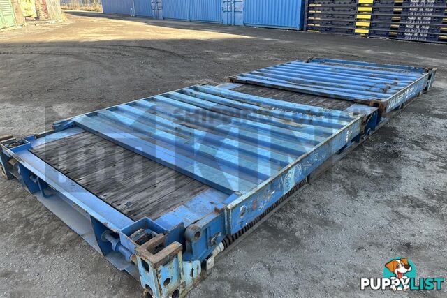 20' FLAT RACK SHIPPING CONTAINER (WITH COLLAPSIBLE ENDS)
