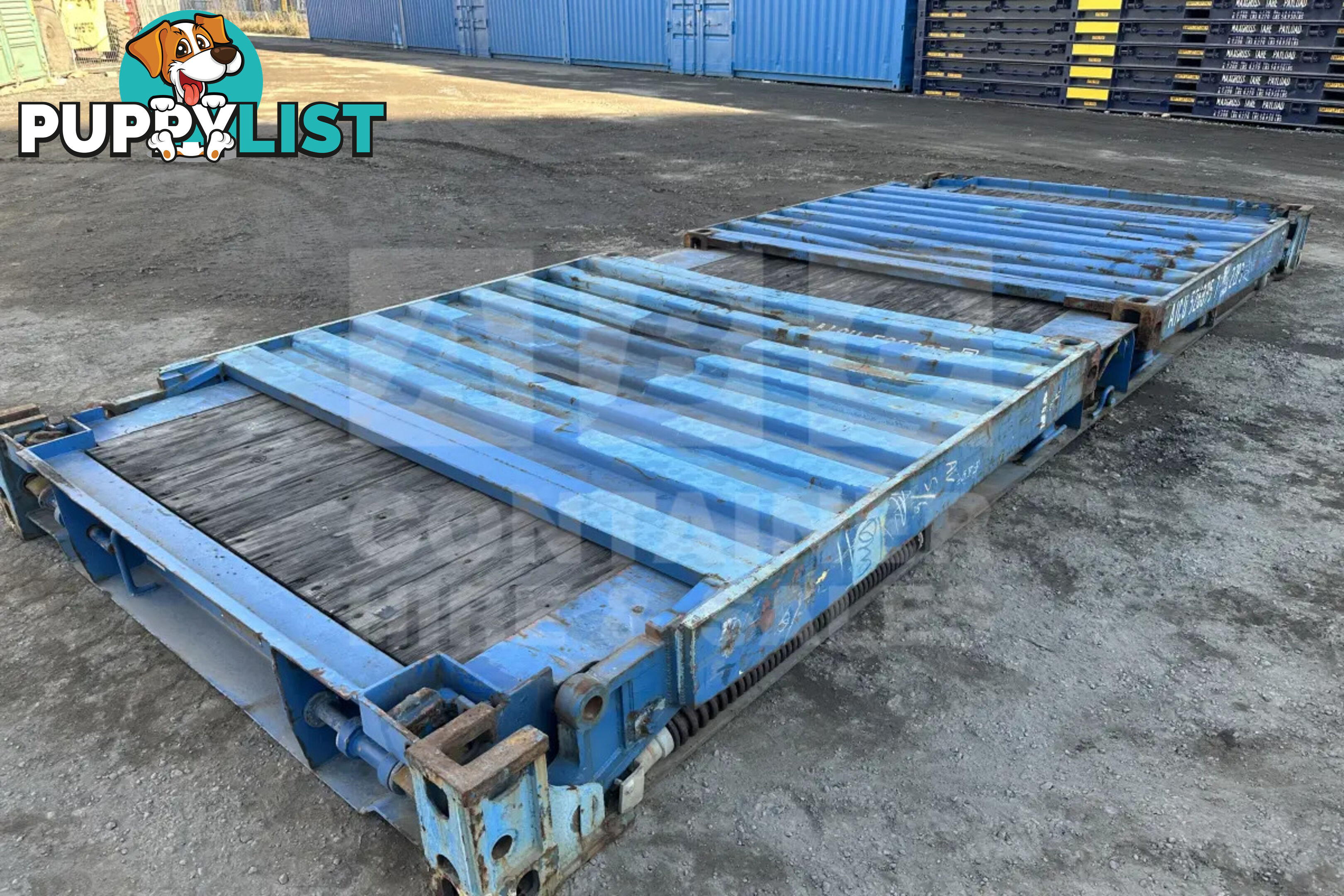 20' FLAT RACK SHIPPING CONTAINER (WITH COLLAPSIBLE ENDS)