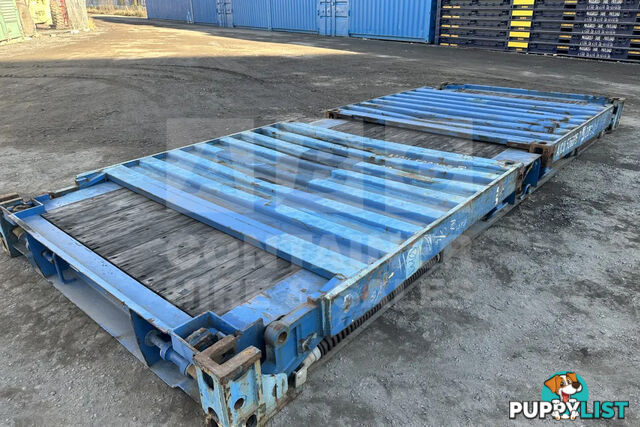 20' FLAT RACK SHIPPING CONTAINER (WITH COLLAPSIBLE ENDS)