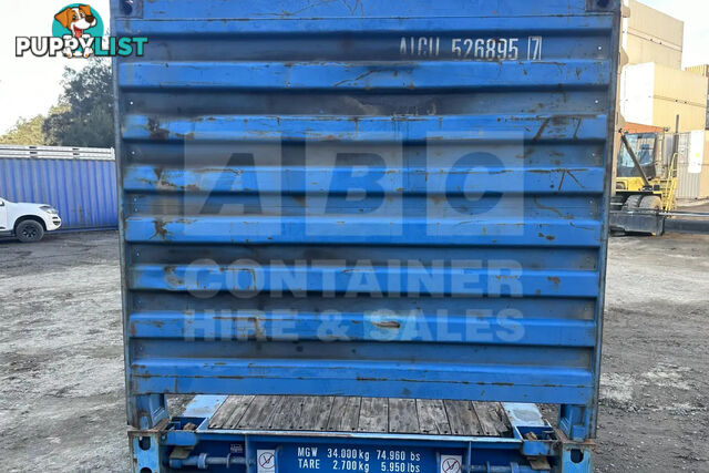 20' FLAT RACK SHIPPING CONTAINER (WITH COLLAPSIBLE ENDS)