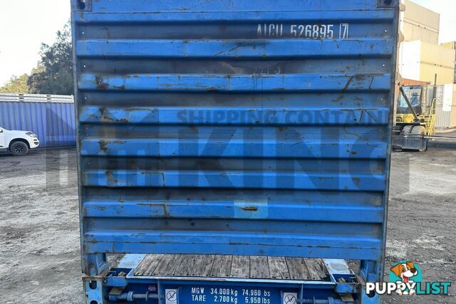 20' FLAT RACK SHIPPING CONTAINER (WITH COLLAPSIBLE ENDS)