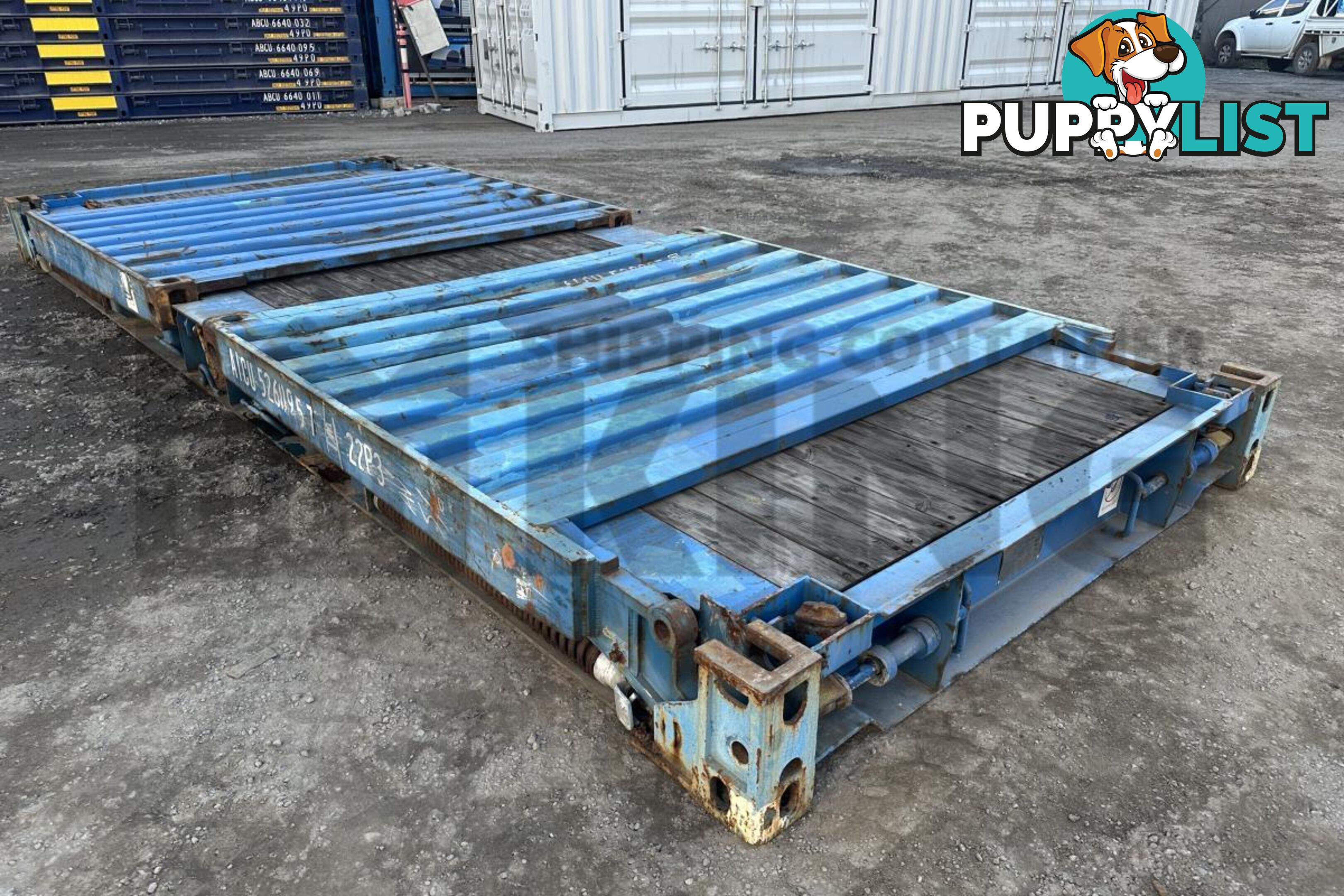 20' FLAT RACK SHIPPING CONTAINER (WITH COLLAPSIBLE ENDS)