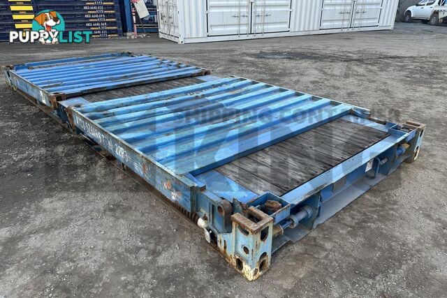 20' FLAT RACK SHIPPING CONTAINER (WITH COLLAPSIBLE ENDS)