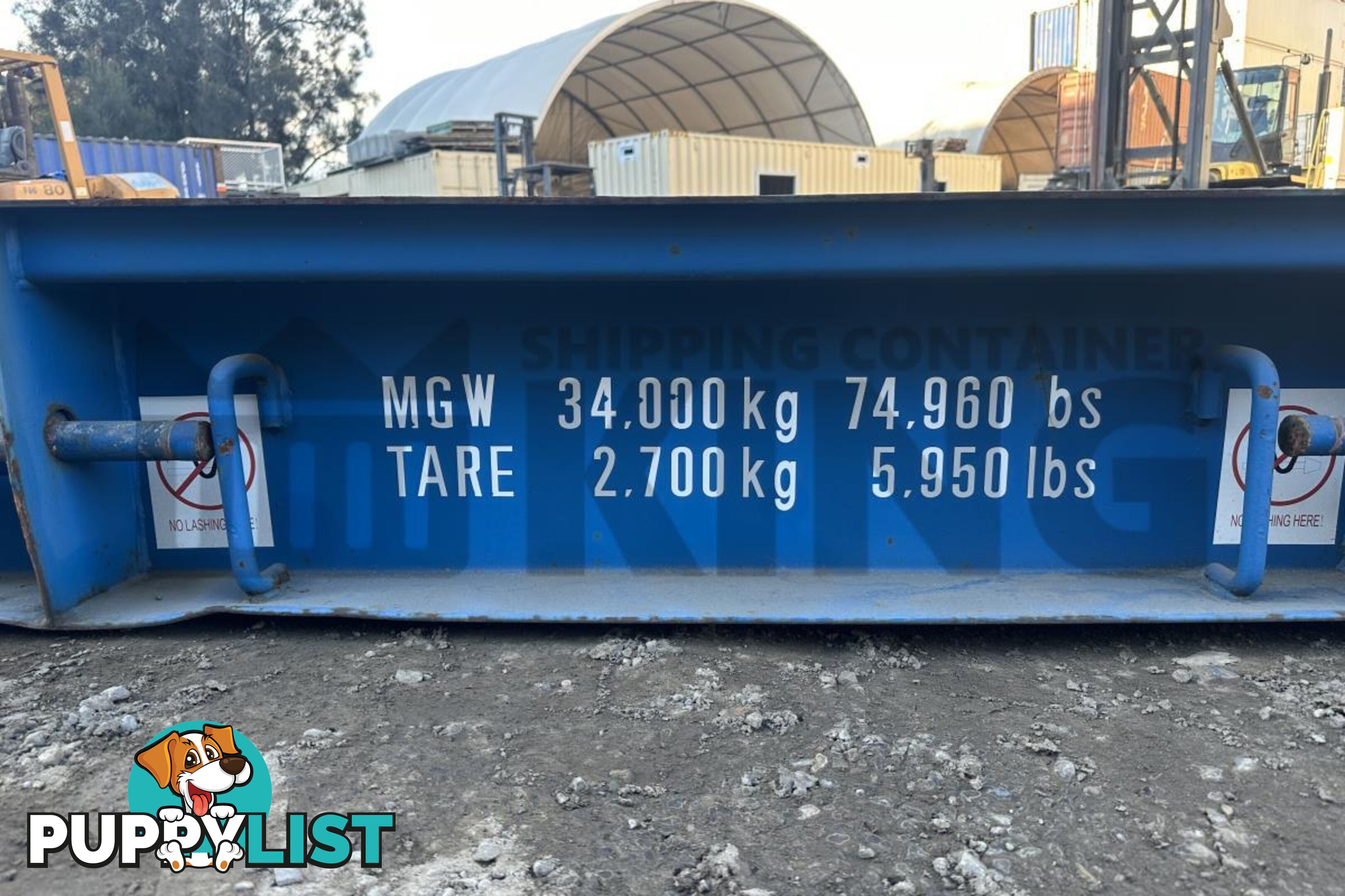 20' FLAT RACK SHIPPING CONTAINER (WITH COLLAPSIBLE ENDS)