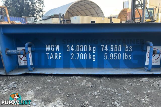 20' FLAT RACK SHIPPING CONTAINER (WITH COLLAPSIBLE ENDS)