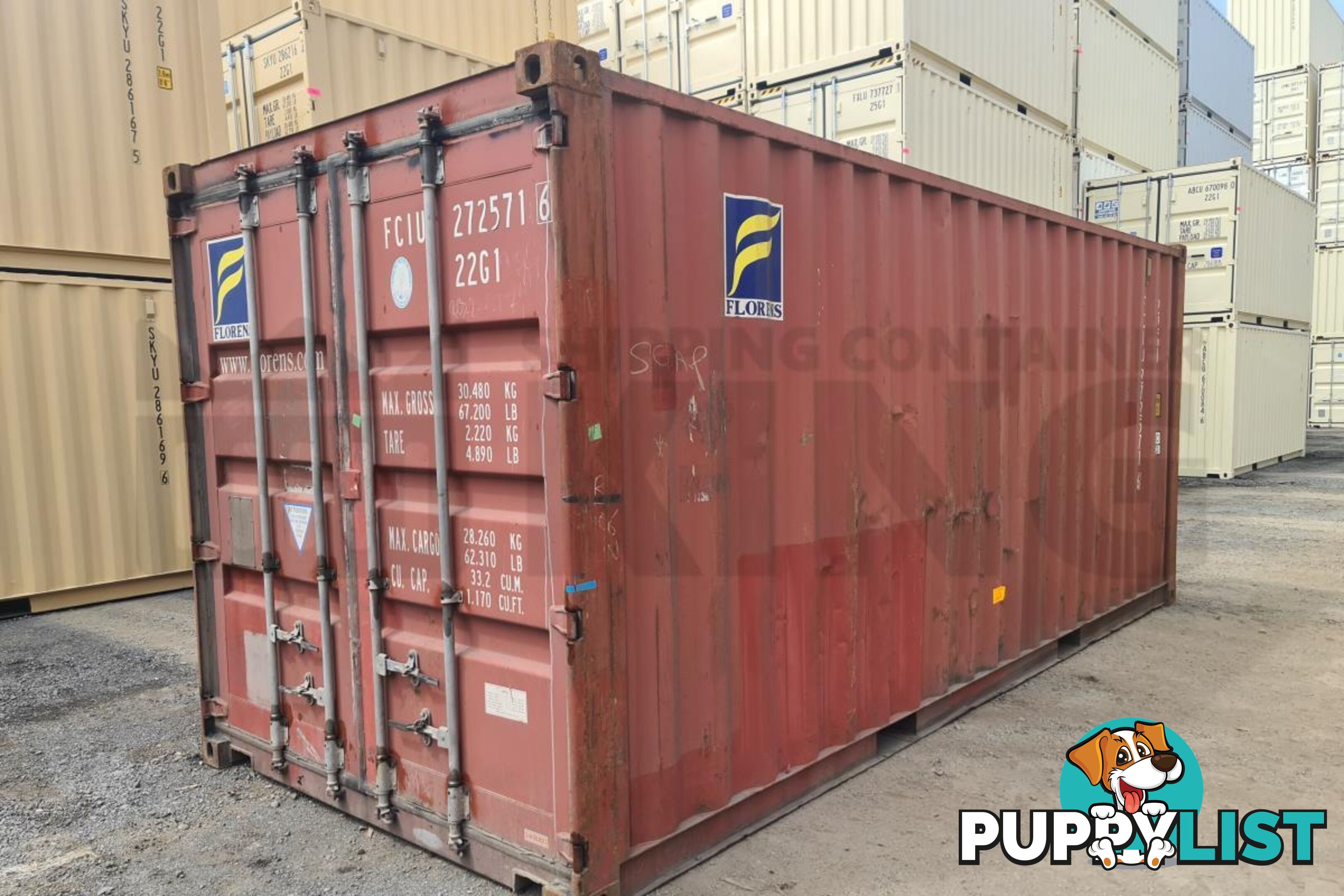 20' STANDARD HEIGHT SHIPPING CONTAINER - in MacKay