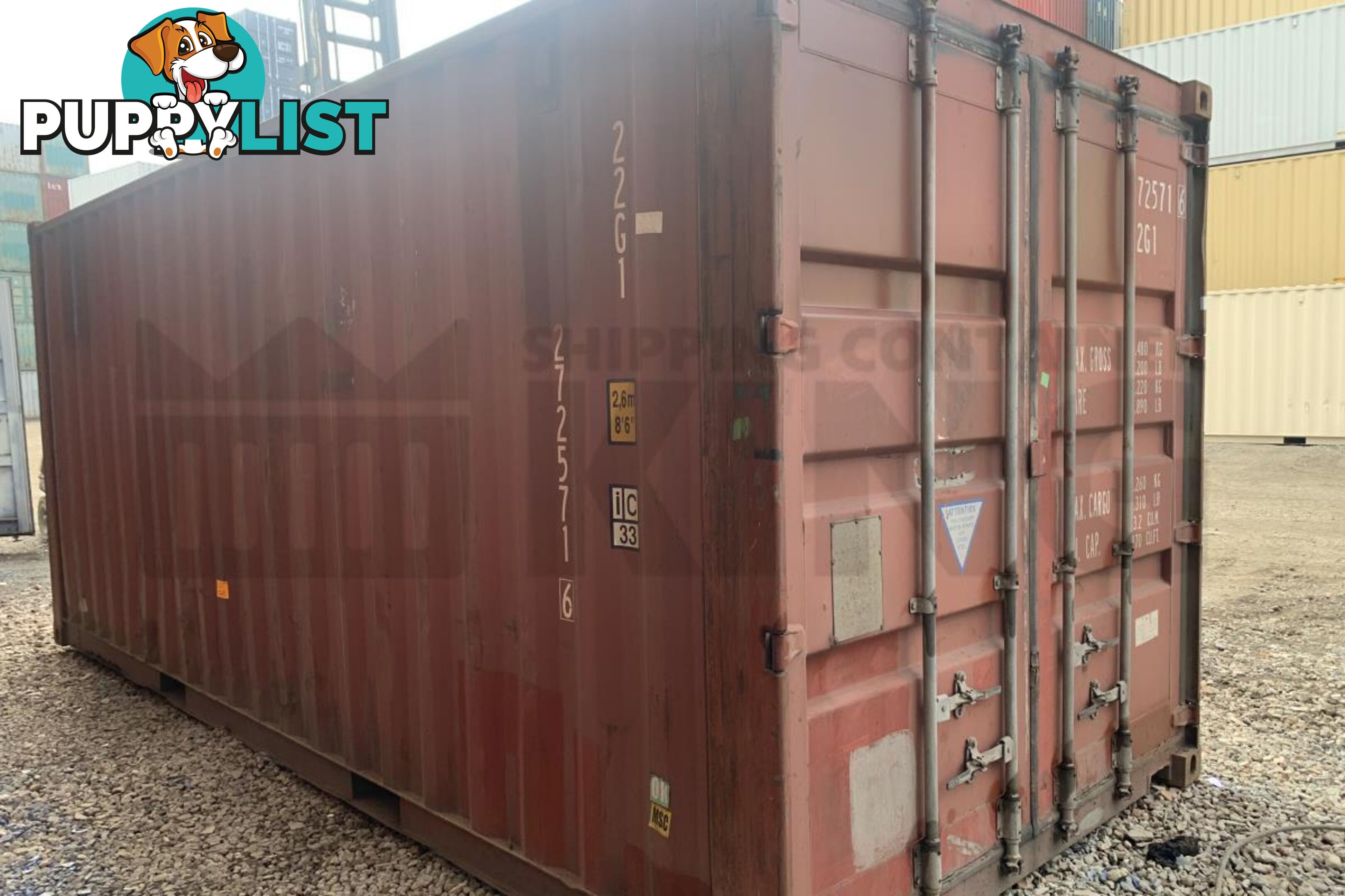 20' STANDARD HEIGHT SHIPPING CONTAINER - in MacKay