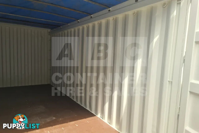 20' STANDARD HEIGHT OPEN TOP SHIPPING CONTAINER (TARP AND BOWS)