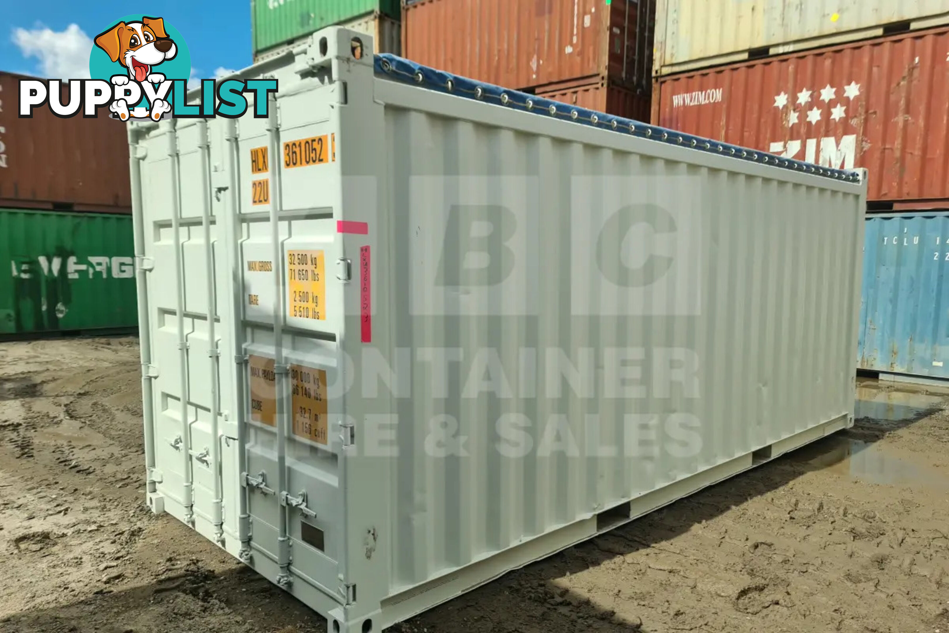 20' STANDARD HEIGHT OPEN TOP SHIPPING CONTAINER (TARP AND BOWS)