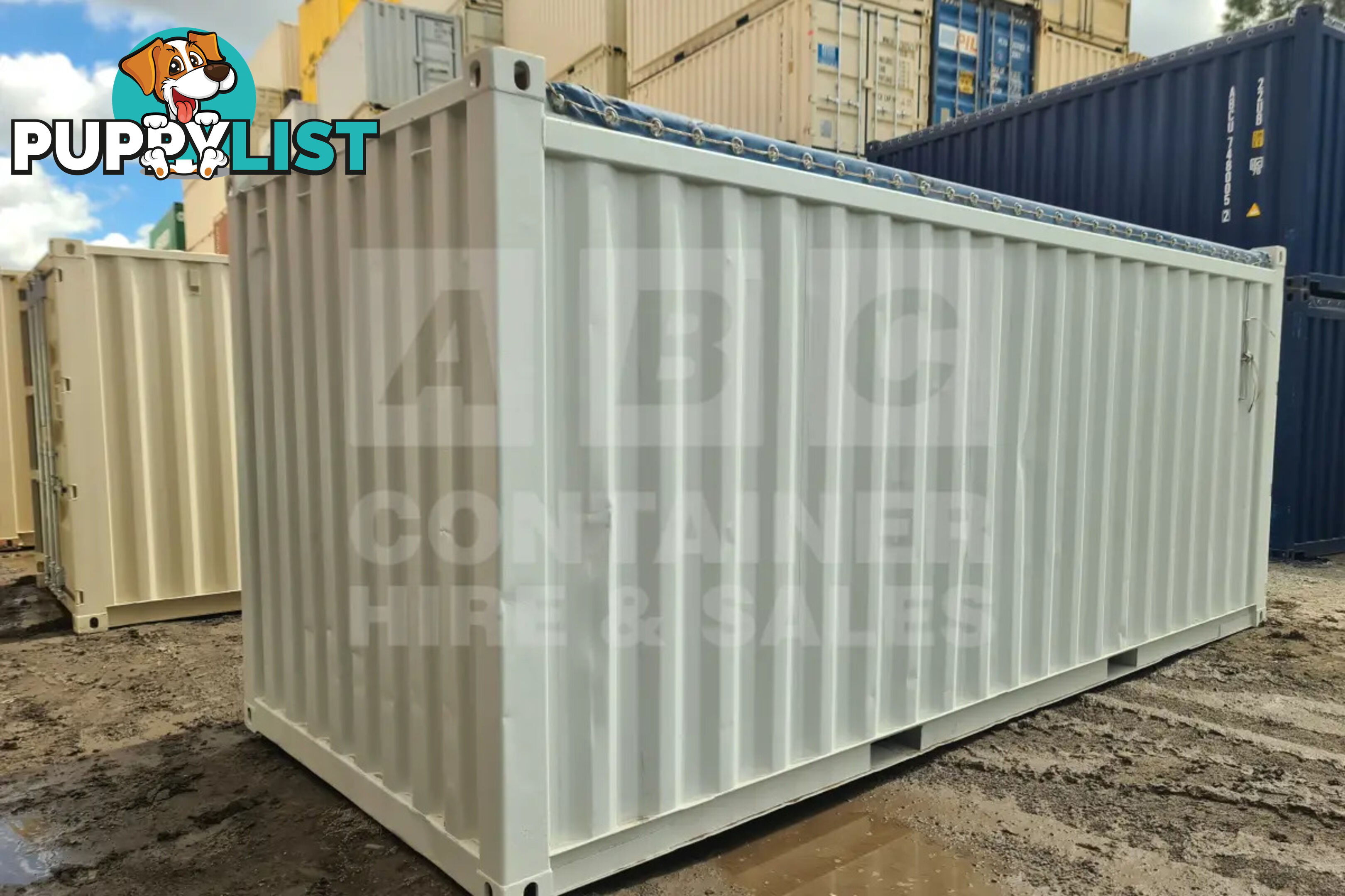 20' STANDARD HEIGHT OPEN TOP SHIPPING CONTAINER (TARP AND BOWS)
