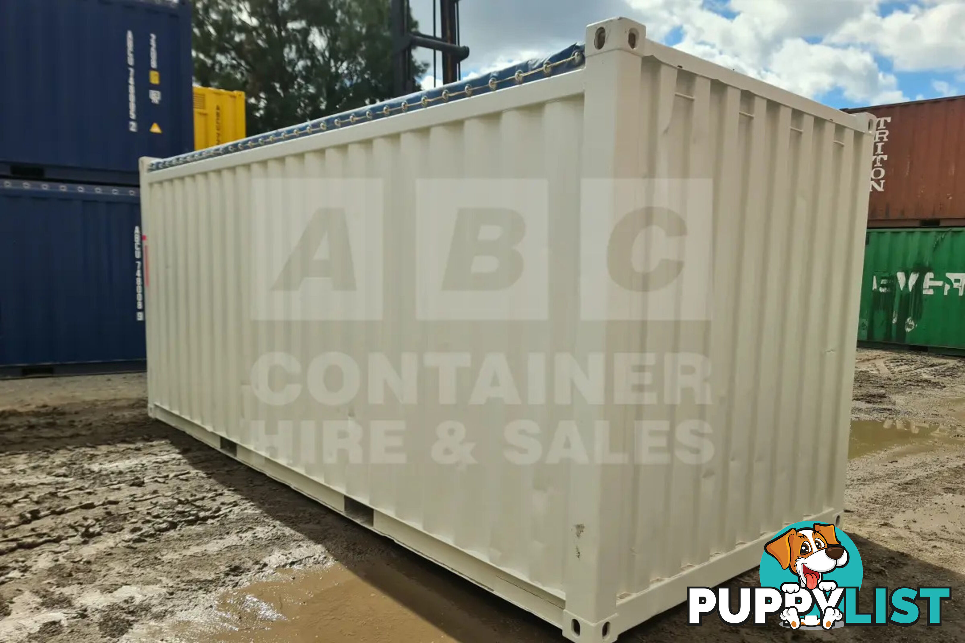 20' STANDARD HEIGHT OPEN TOP SHIPPING CONTAINER (TARP AND BOWS)