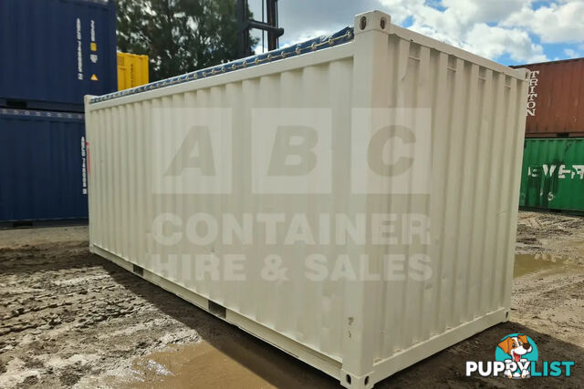 20' STANDARD HEIGHT OPEN TOP SHIPPING CONTAINER (TARP AND BOWS)