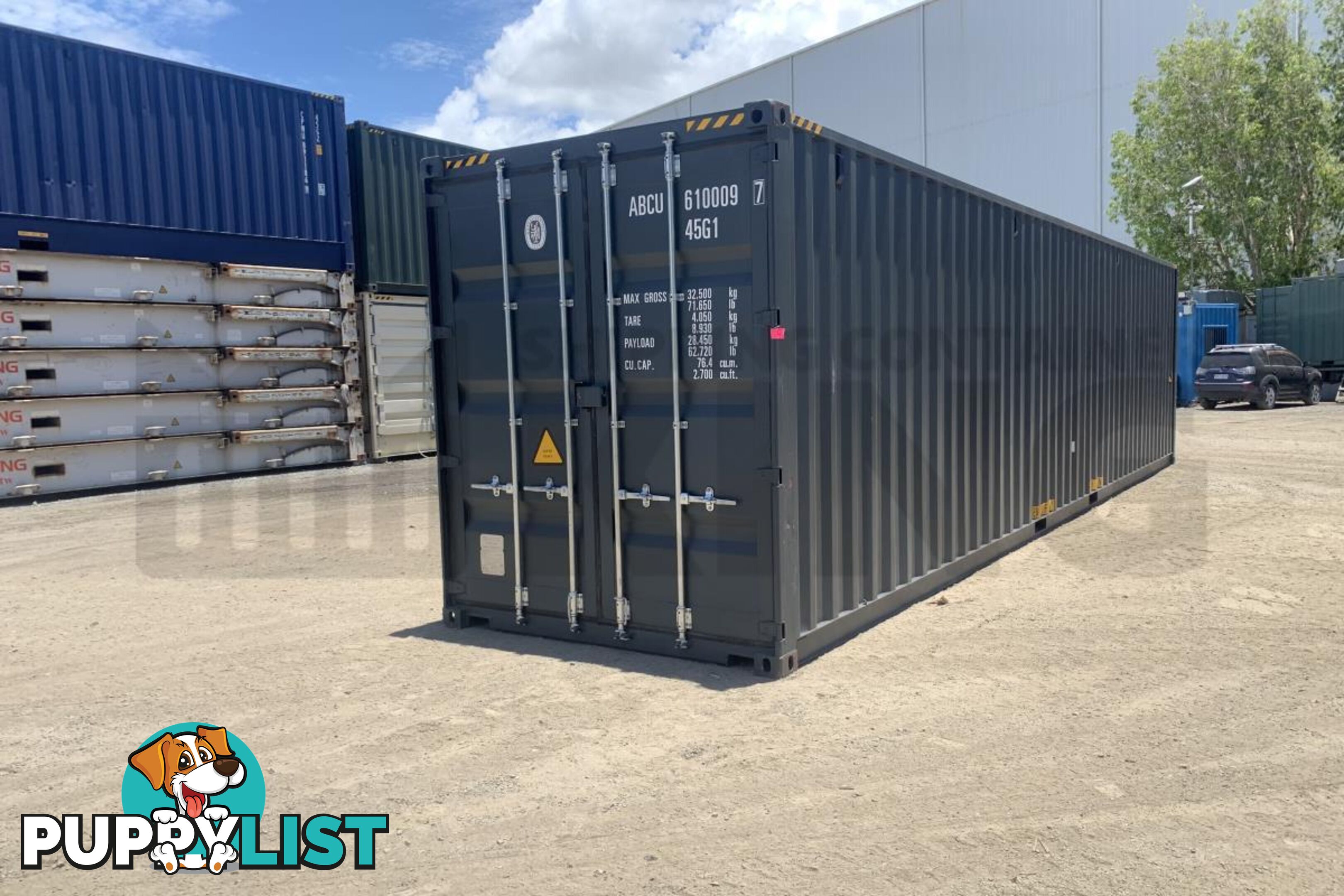 40' HIGH CUBE SHIPPING CONTAINER (STEEL FLOOR) - in Brisbane