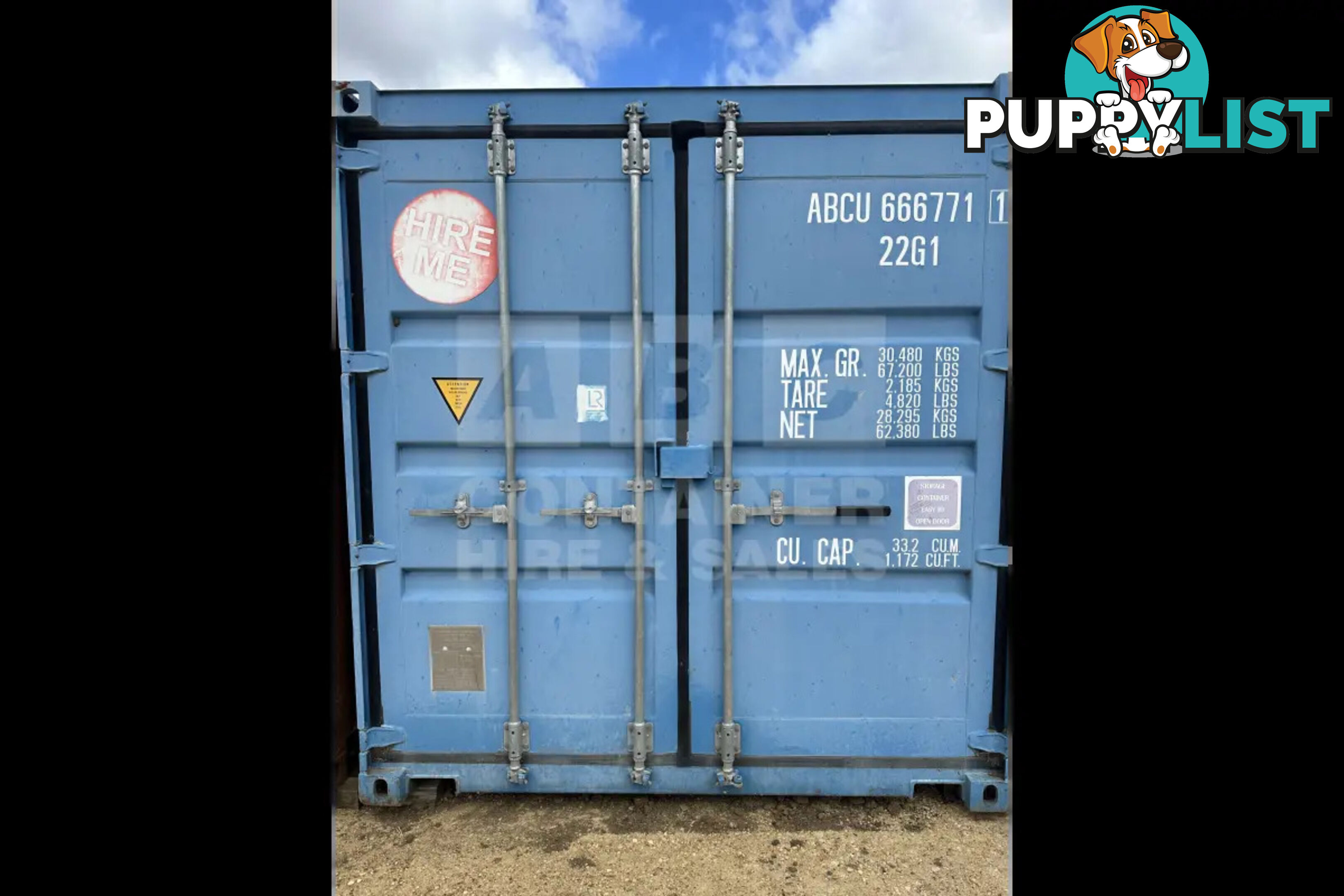 20' STANDARD HEIGHT SHIPPING CONTAINER - in Toowoomba