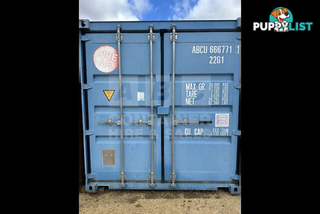 20' STANDARD HEIGHT SHIPPING CONTAINER - in Toowoomba