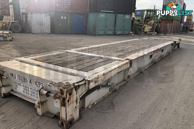 40' FLAT RACK SHIPPING CONTAINER (WITH COLLAPSIBLE ENDS) - in Brisbane