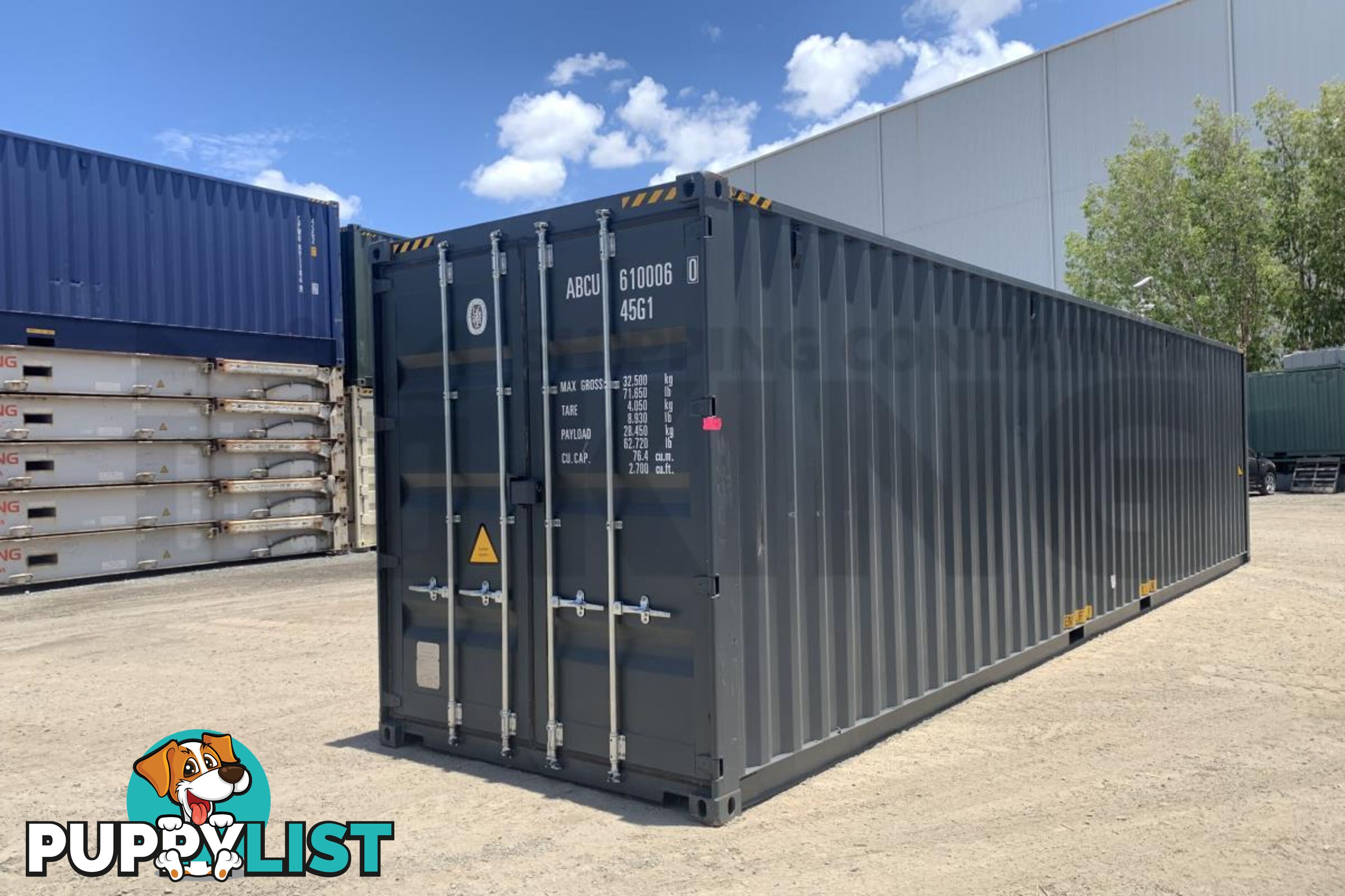 40' HIGH CUBE SHIPPING CONTAINER (STEEL FLOOR) - in Brisbane