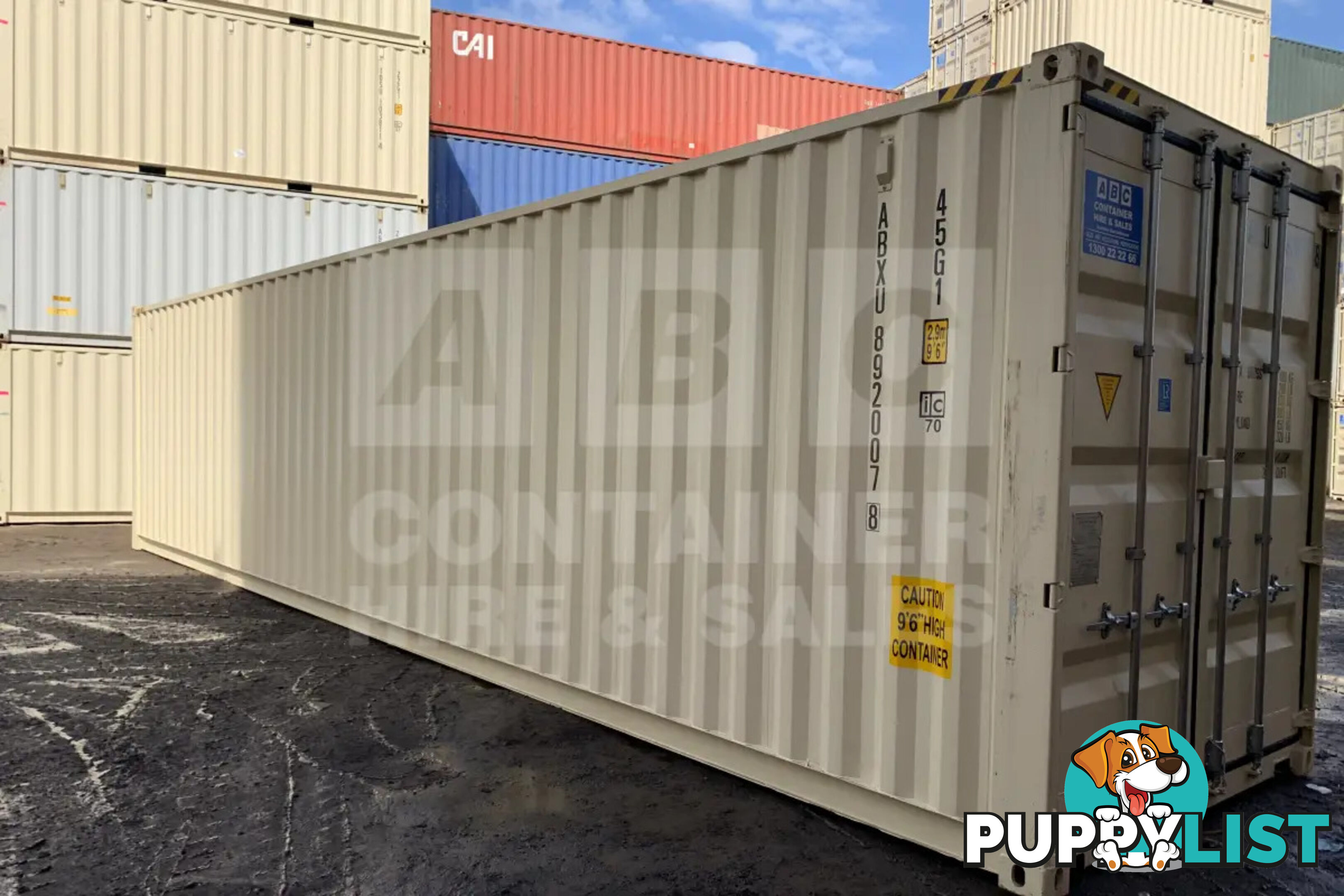 40' HIGH CUBE SHIPPING CONTAINER (STEEL FLOOR) - in Brisbane