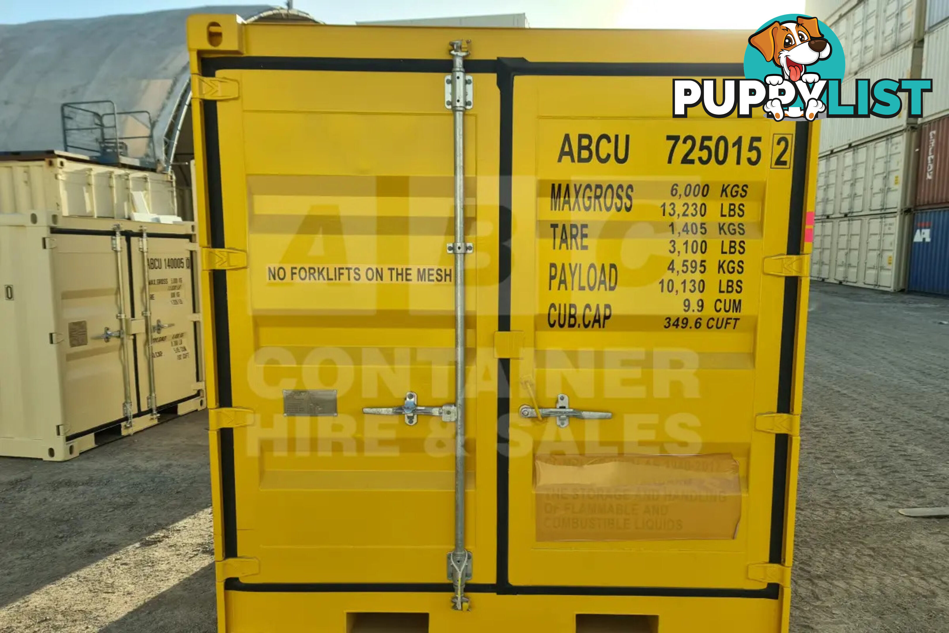 8' DANGEROUS GOODS SHIPPING CONTAINER (4 CORNER POST)