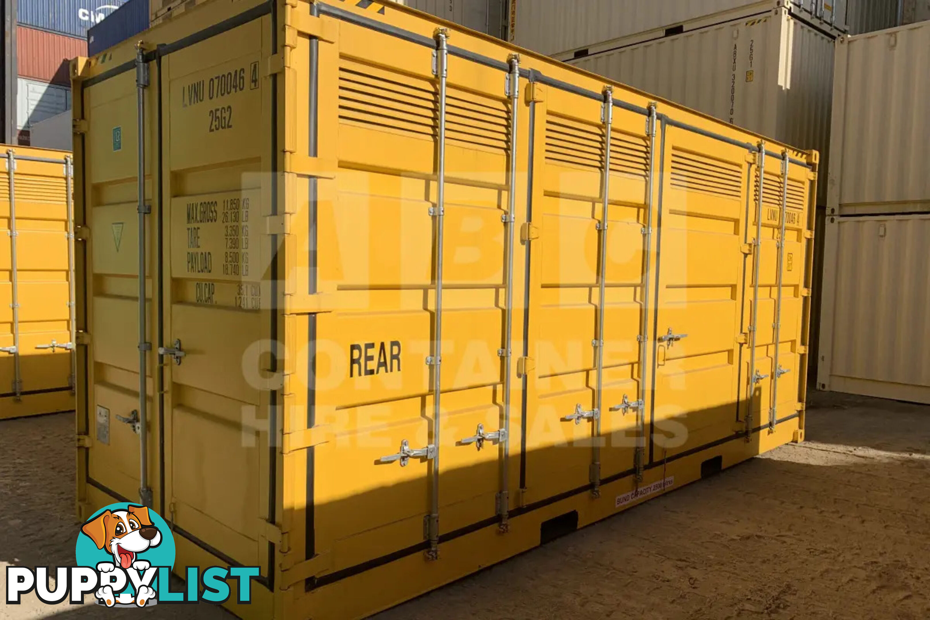 20' HIGH CUBE SIDE OPENING DANGEROUS GOODS SHIPPING CONTAINER