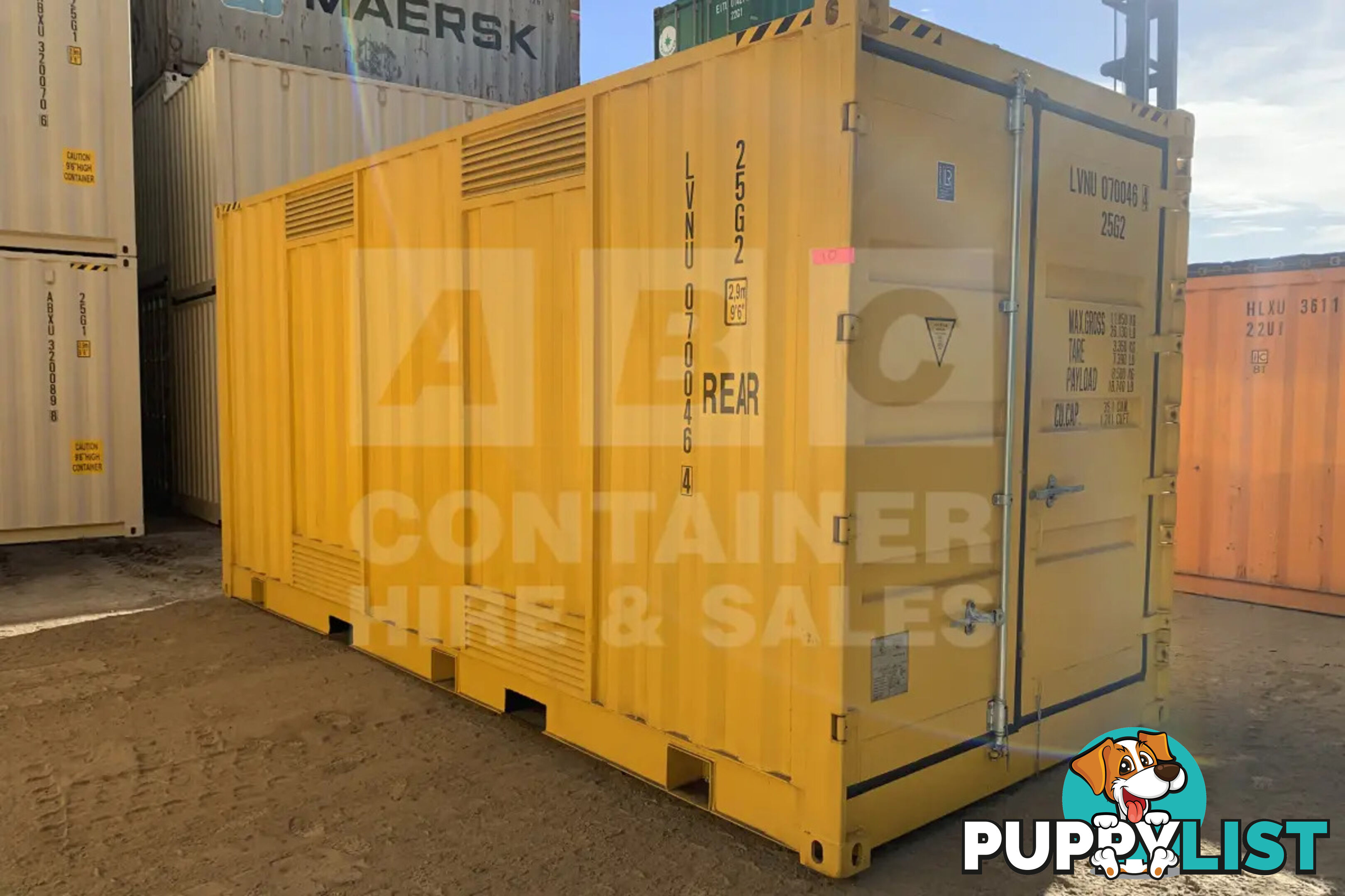 20' HIGH CUBE SIDE OPENING DANGEROUS GOODS SHIPPING CONTAINER