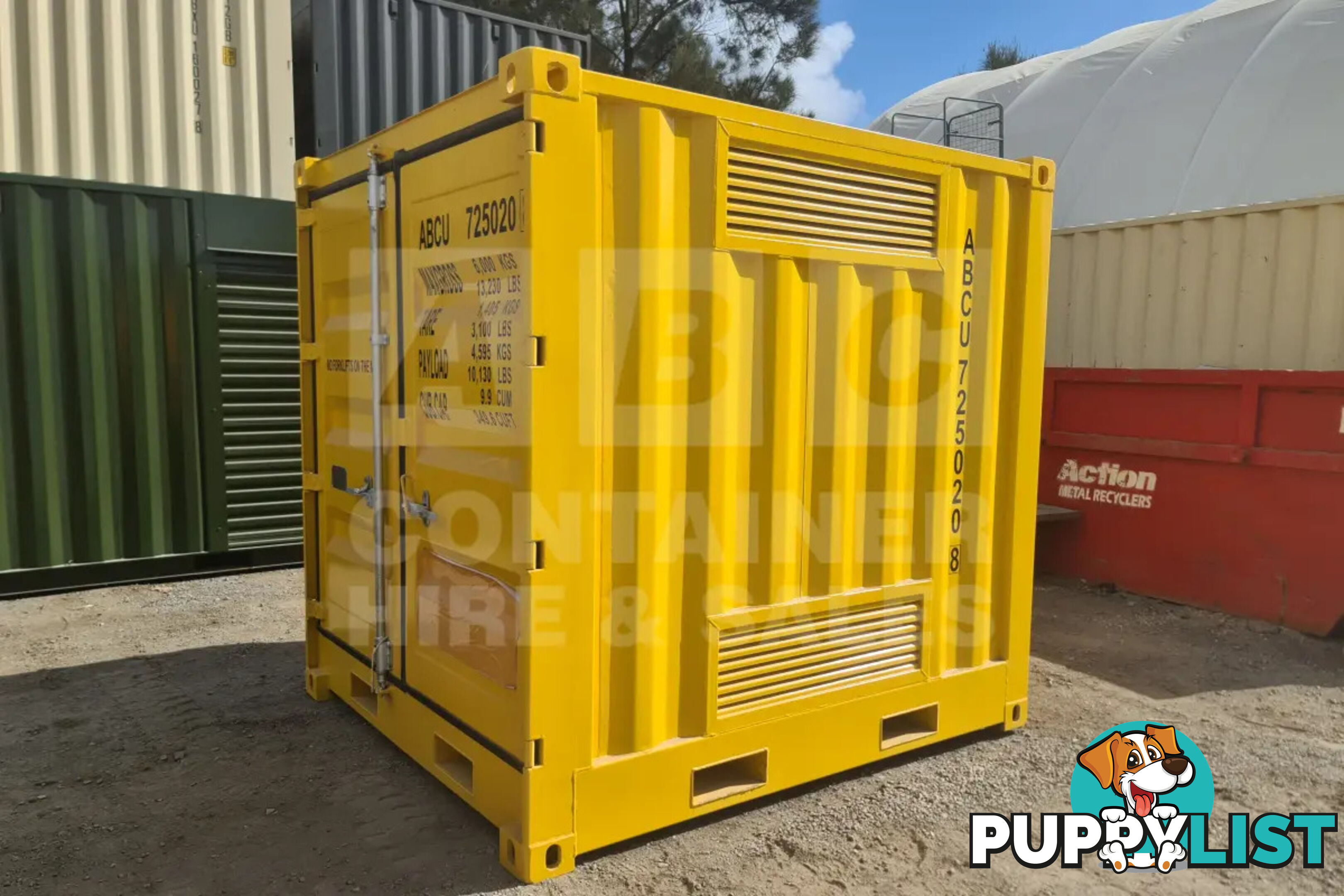 8' DANGEROUS GOODS SHIPPING CONTAINER (4 CORNER POST)
