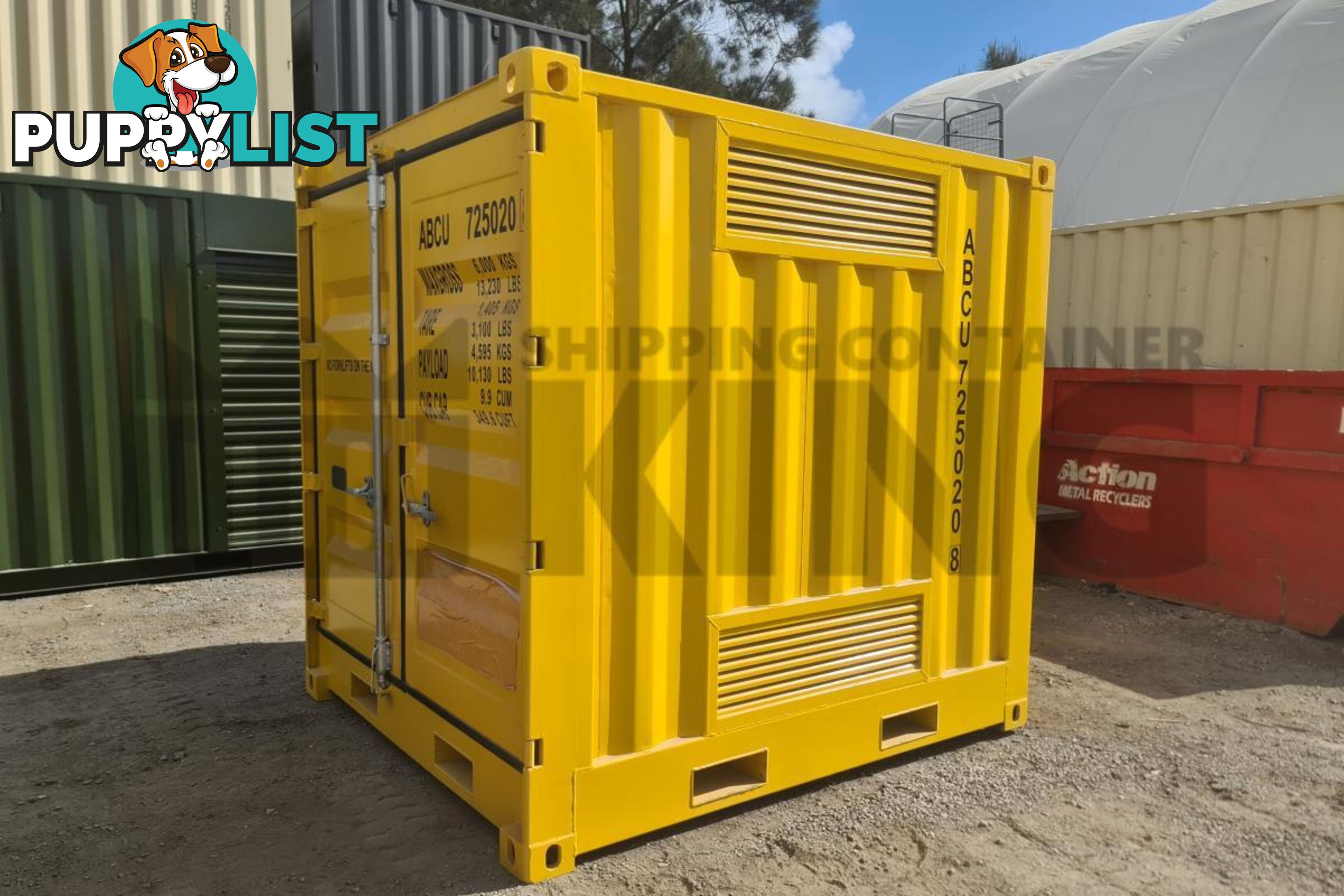 8' DANGEROUS GOODS SHIPPING CONTAINER (4 CORNER POST)
