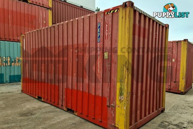 20' HIGH CUBE BULKER SHIPPING CONTAINER (STEEL FLOOR WITH ROOF HATCHES, 2 PALLETS WIDE)