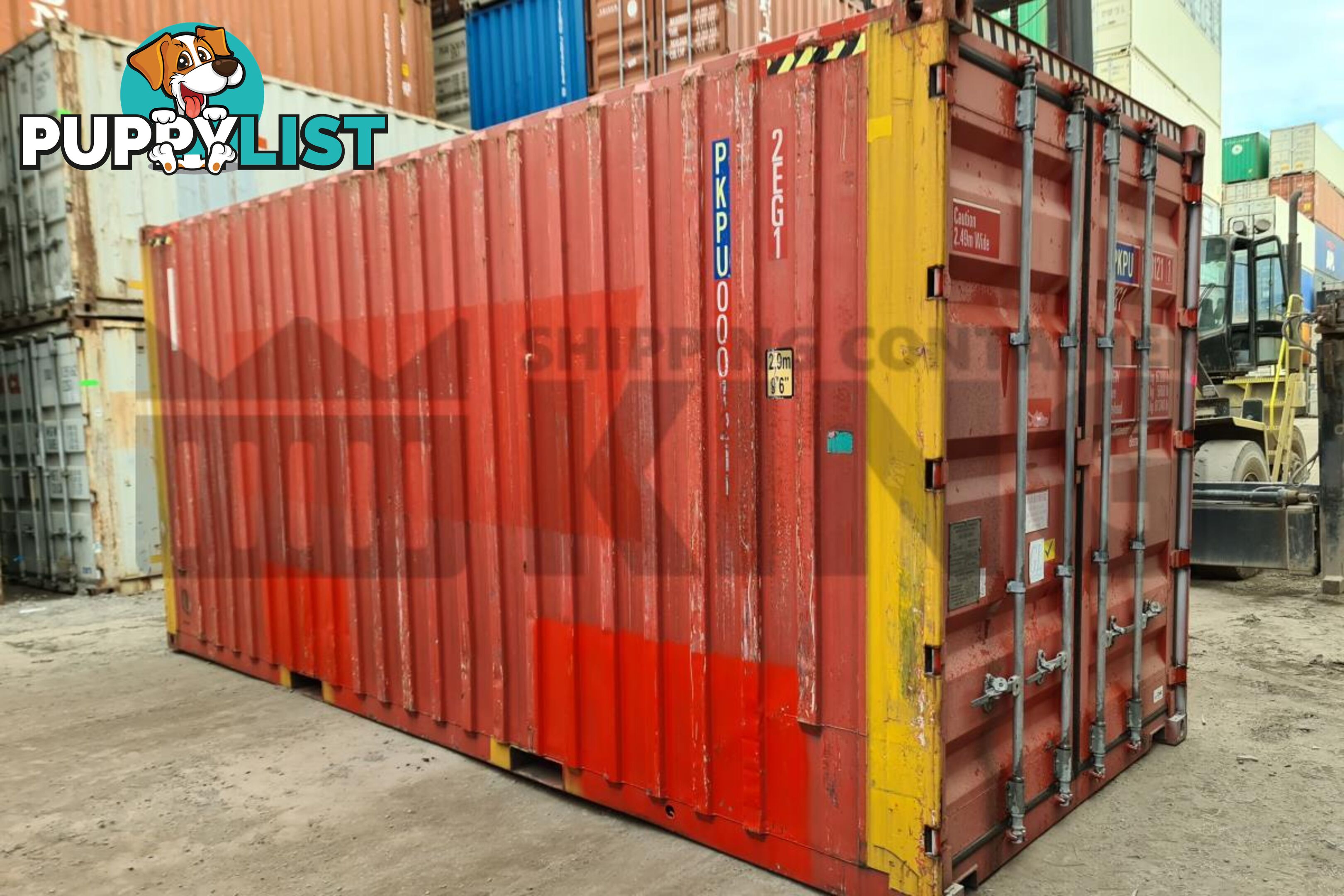 20' HIGH CUBE BULKER SHIPPING CONTAINER (STEEL FLOOR WITH ROOF HATCHES, 2 PALLETS WIDE)