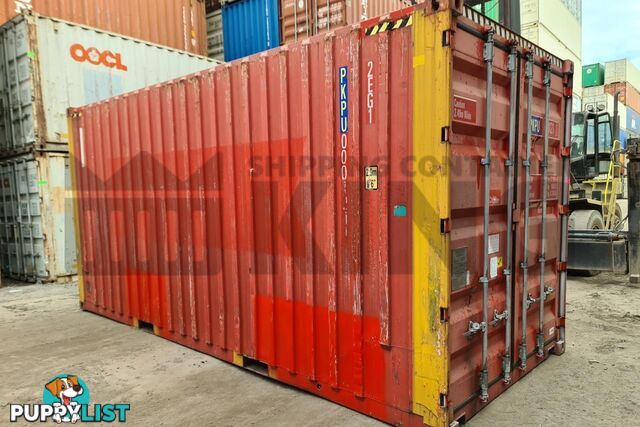 20' HIGH CUBE BULKER SHIPPING CONTAINER (STEEL FLOOR WITH ROOF HATCHES, 2 PALLETS WIDE)