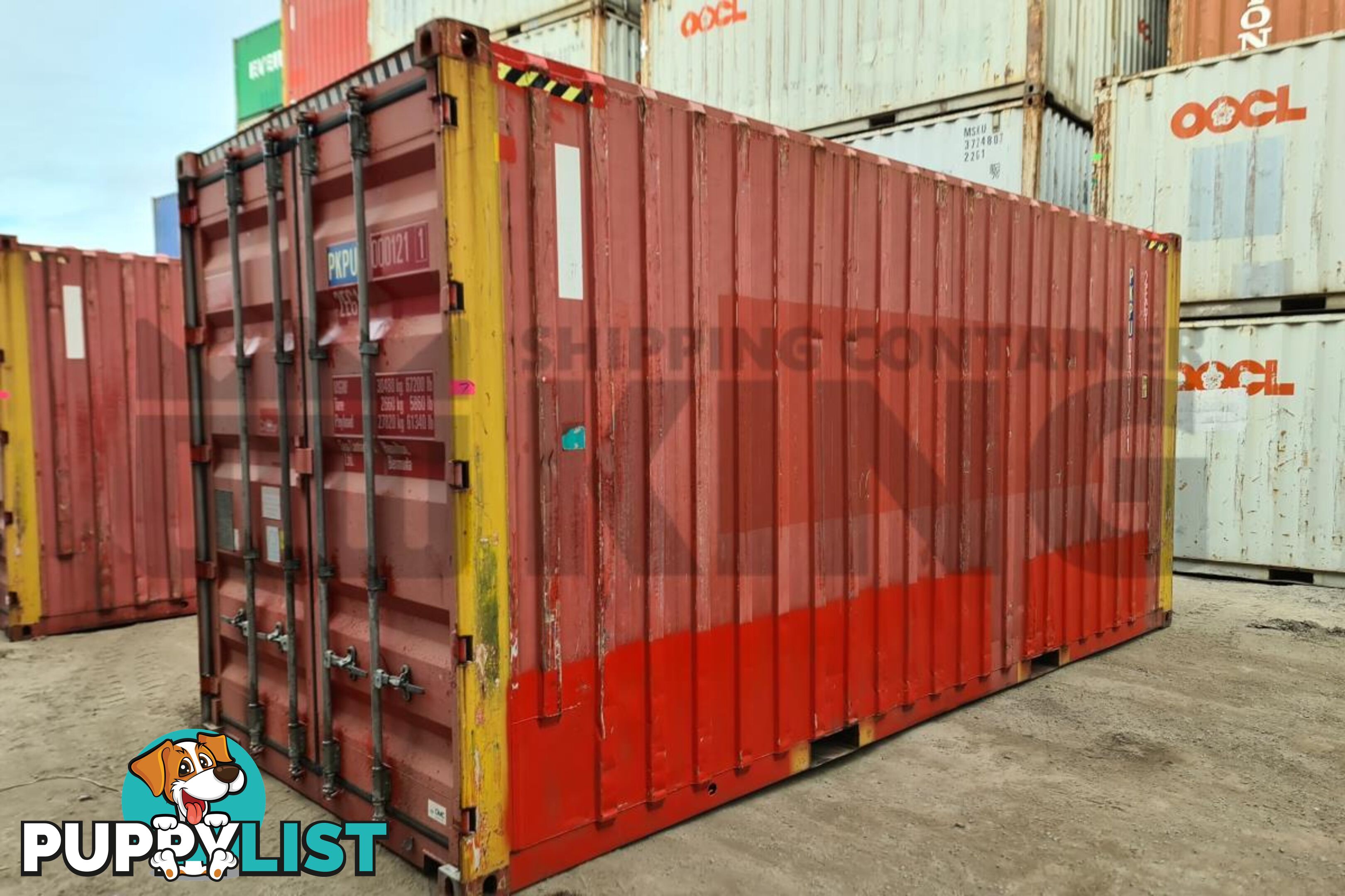 20' HIGH CUBE BULKER SHIPPING CONTAINER (STEEL FLOOR WITH ROOF HATCHES, 2 PALLETS WIDE)