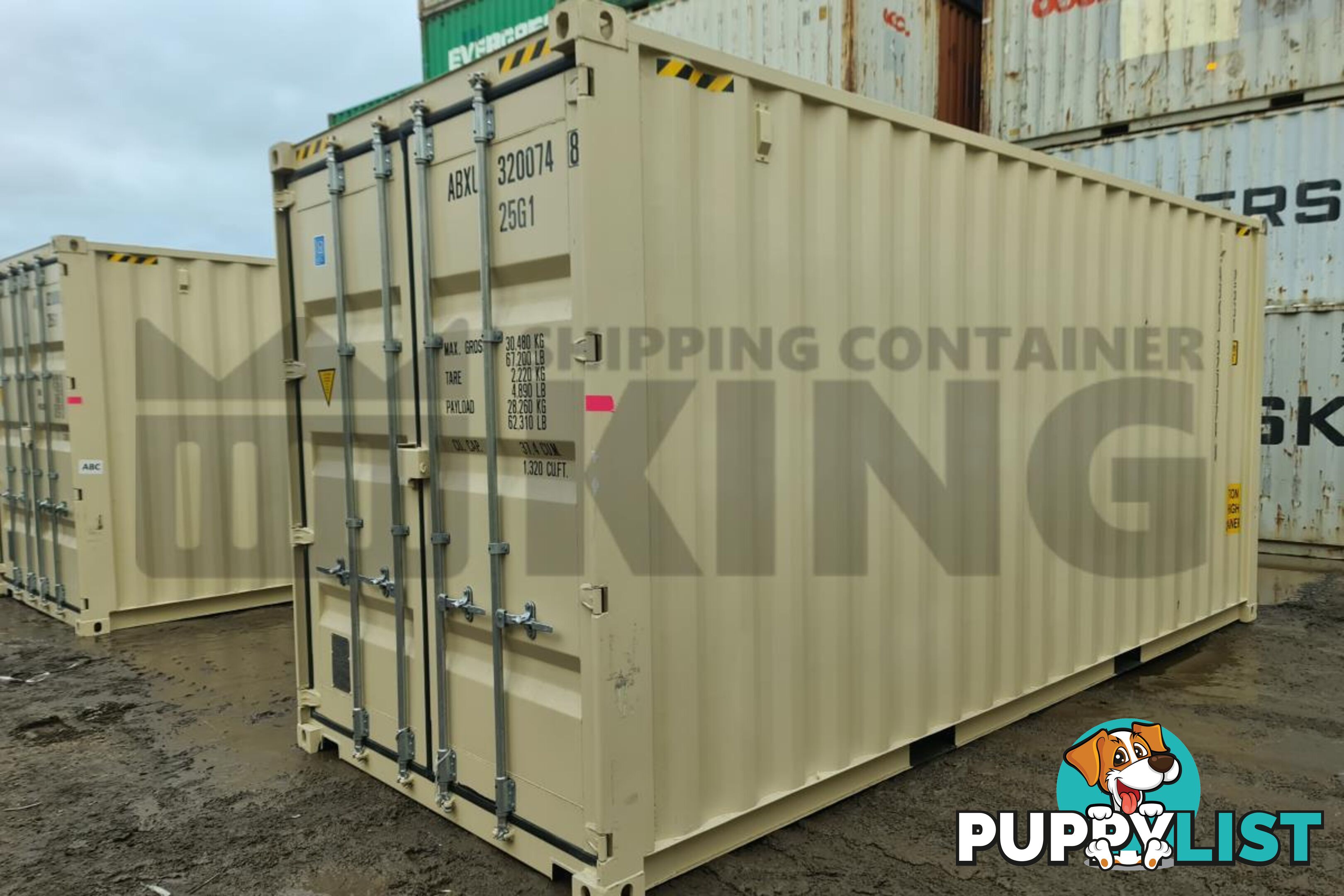20' HIGH CUBE SHIPPING CONTAINER (WITH TIE RAILS) - in Brisbane