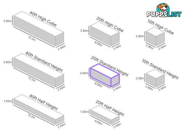 20' STANDARD HEIGHT SHIPPING CONTAINER (STEEL FLOOR)