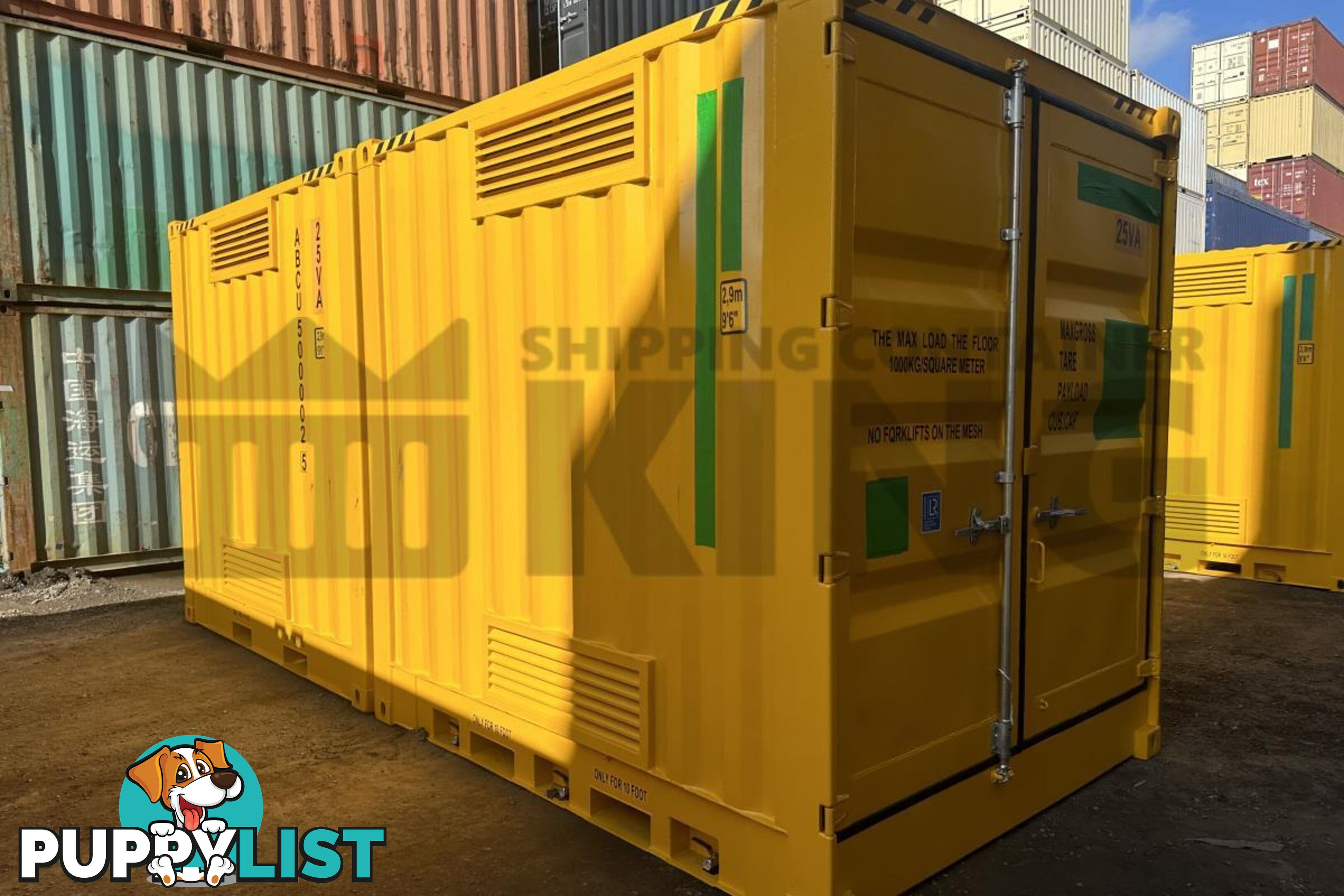 PAIR OF 10' HC DANGEROUS GOODS CONTAINERS (2 X 4 POST 10' DG'S)