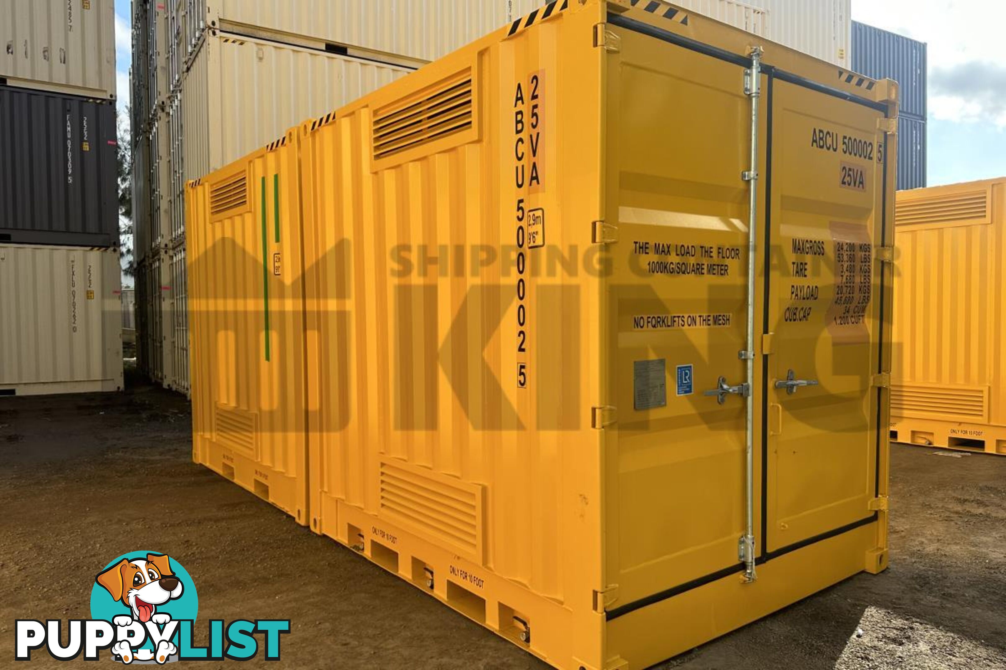 PAIR OF 10' HC DANGEROUS GOODS CONTAINERS (2 X 4 POST 10' DG'S)