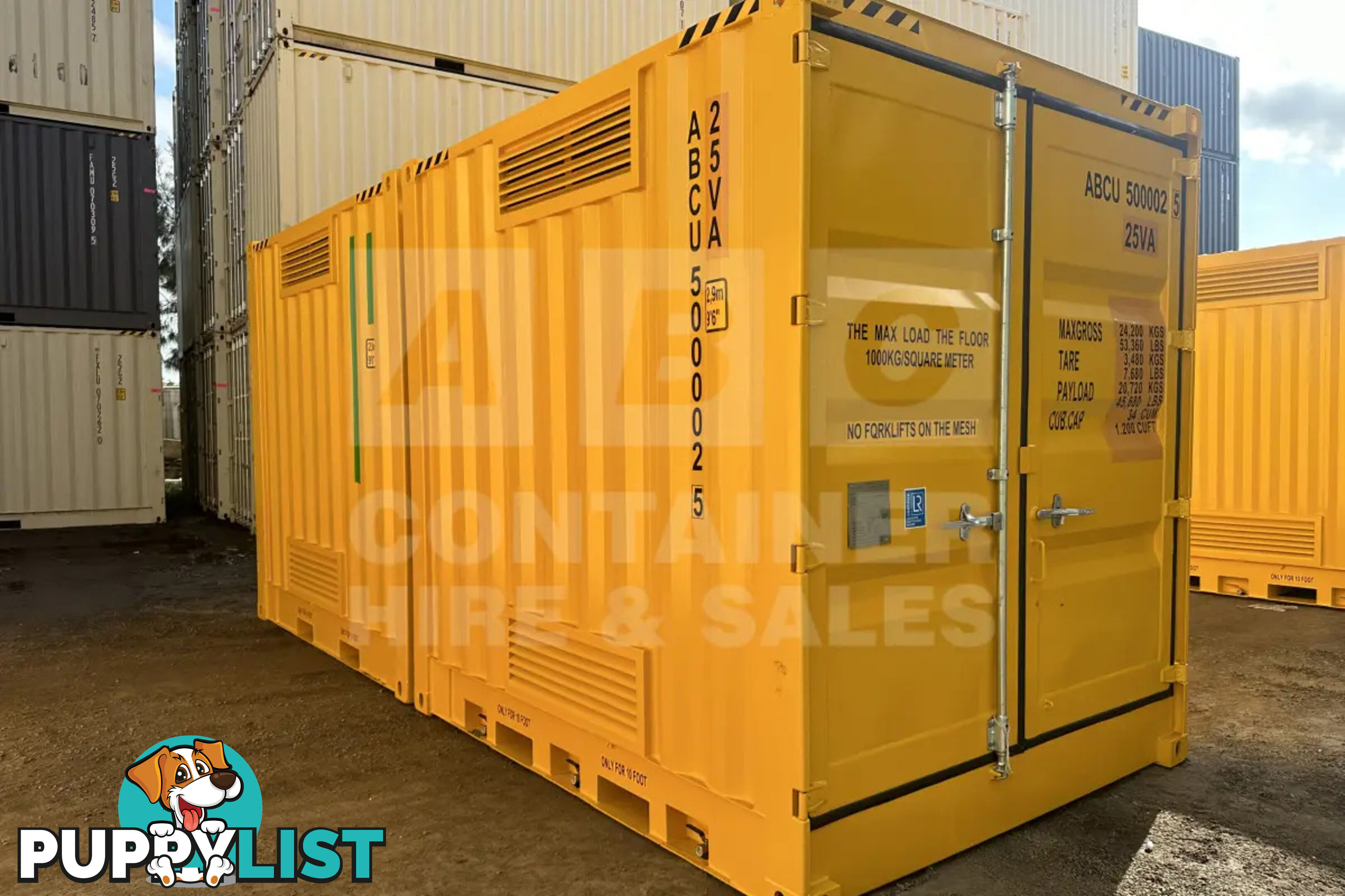 PAIR OF 10' HC DANGEROUS GOODS CONTAINERS (2 X 4 POST 10' DG'S)