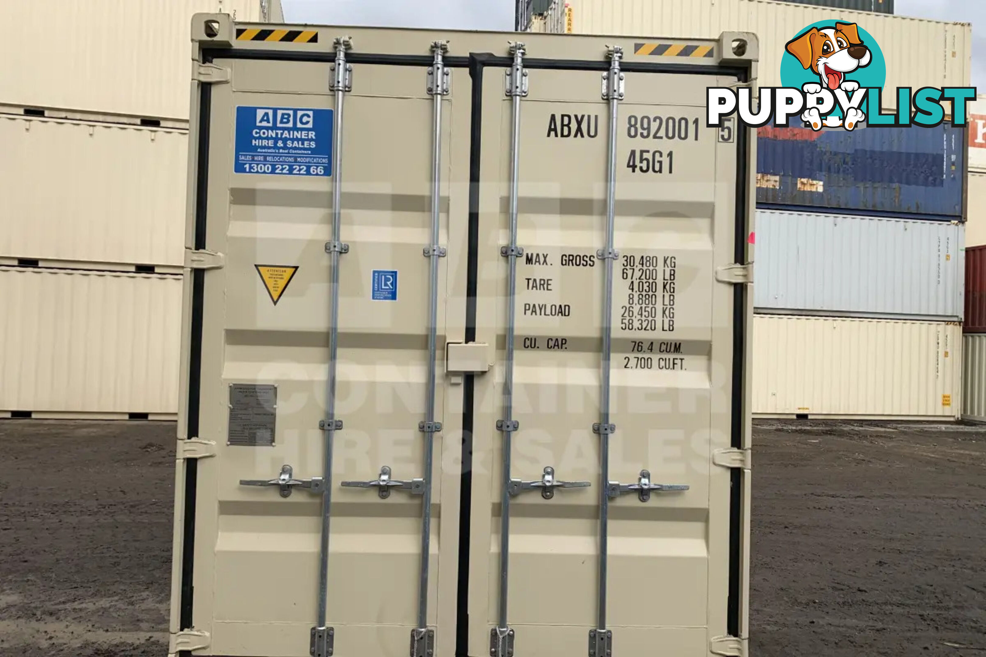 40' HIGH CUBE SHIPPING CONTAINER (STEEL FLOOR) - in Brisbane