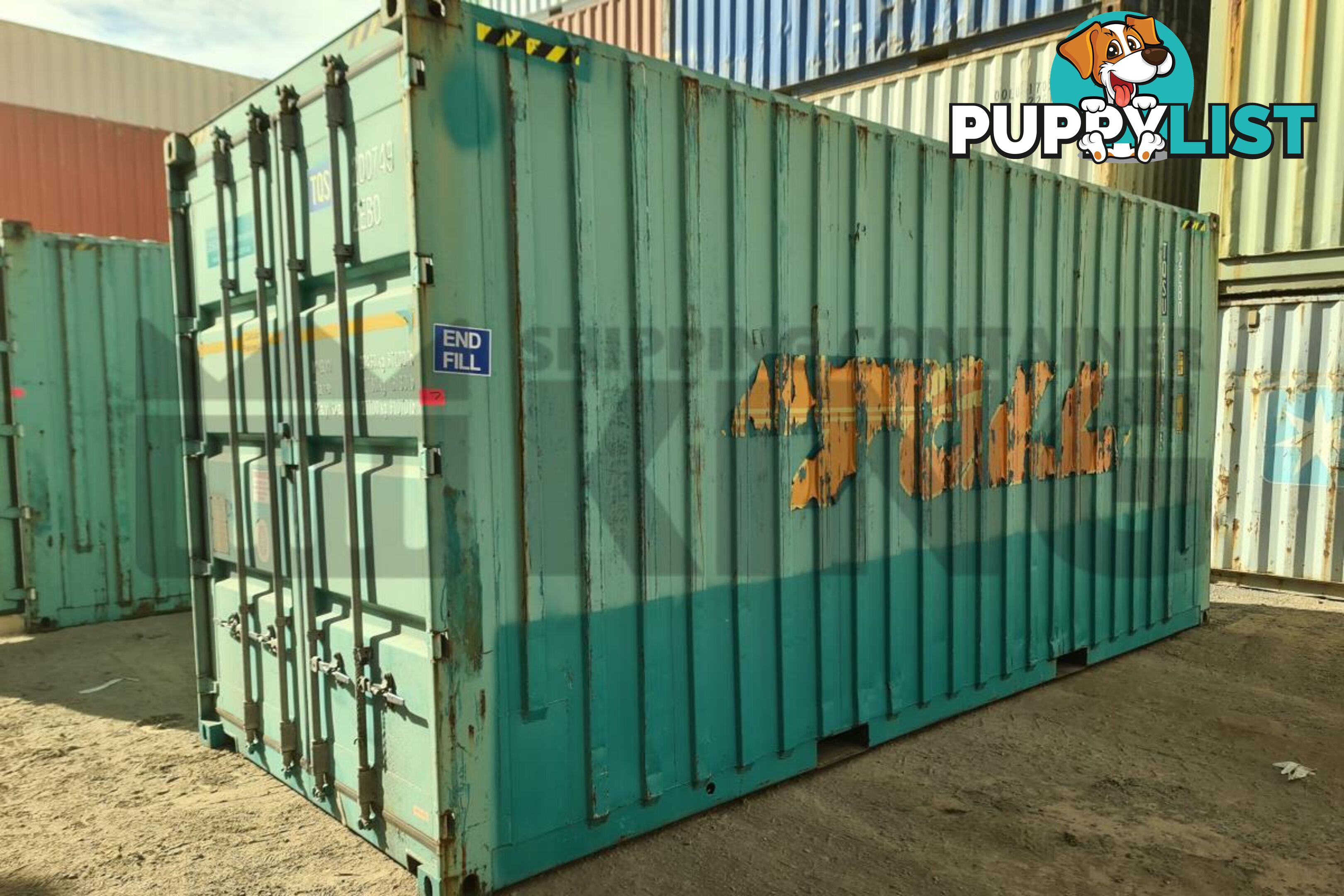 20' HIGH CUBE BULKER SHIPPING CONTAINER (STEEL FLOOR WITH ROOF HATCHES, 2 PALLETS WIDE)