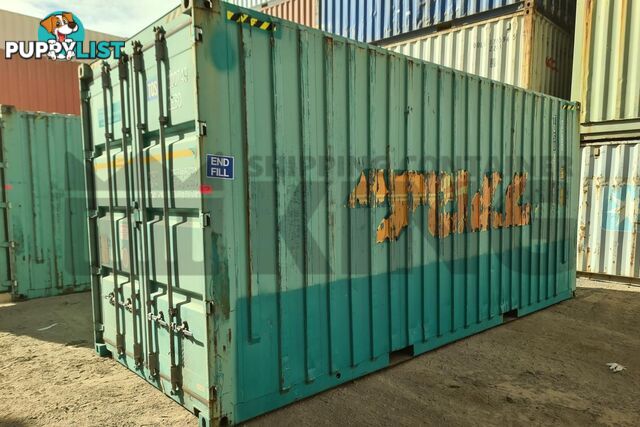 20' HIGH CUBE BULKER SHIPPING CONTAINER (STEEL FLOOR WITH ROOF HATCHES, 2 PALLETS WIDE)