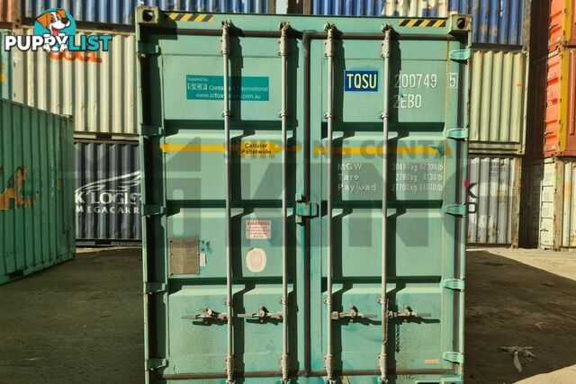 20' HIGH CUBE BULKER SHIPPING CONTAINER (STEEL FLOOR WITH ROOF HATCHES, 2 PALLETS WIDE)
