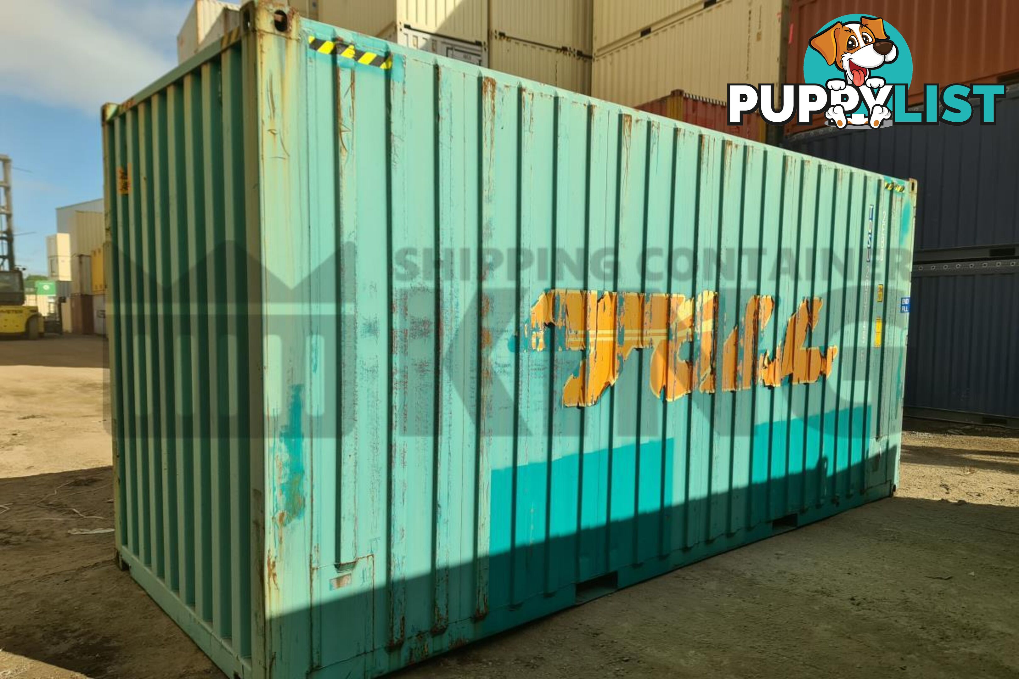 20' HIGH CUBE BULKER SHIPPING CONTAINER (STEEL FLOOR WITH ROOF HATCHES, 2 PALLETS WIDE)