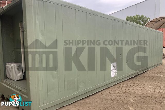 40' HIGH CUBE SHIPPING CONTAINER (NON-OPERATIONAL, MODIFIED)
