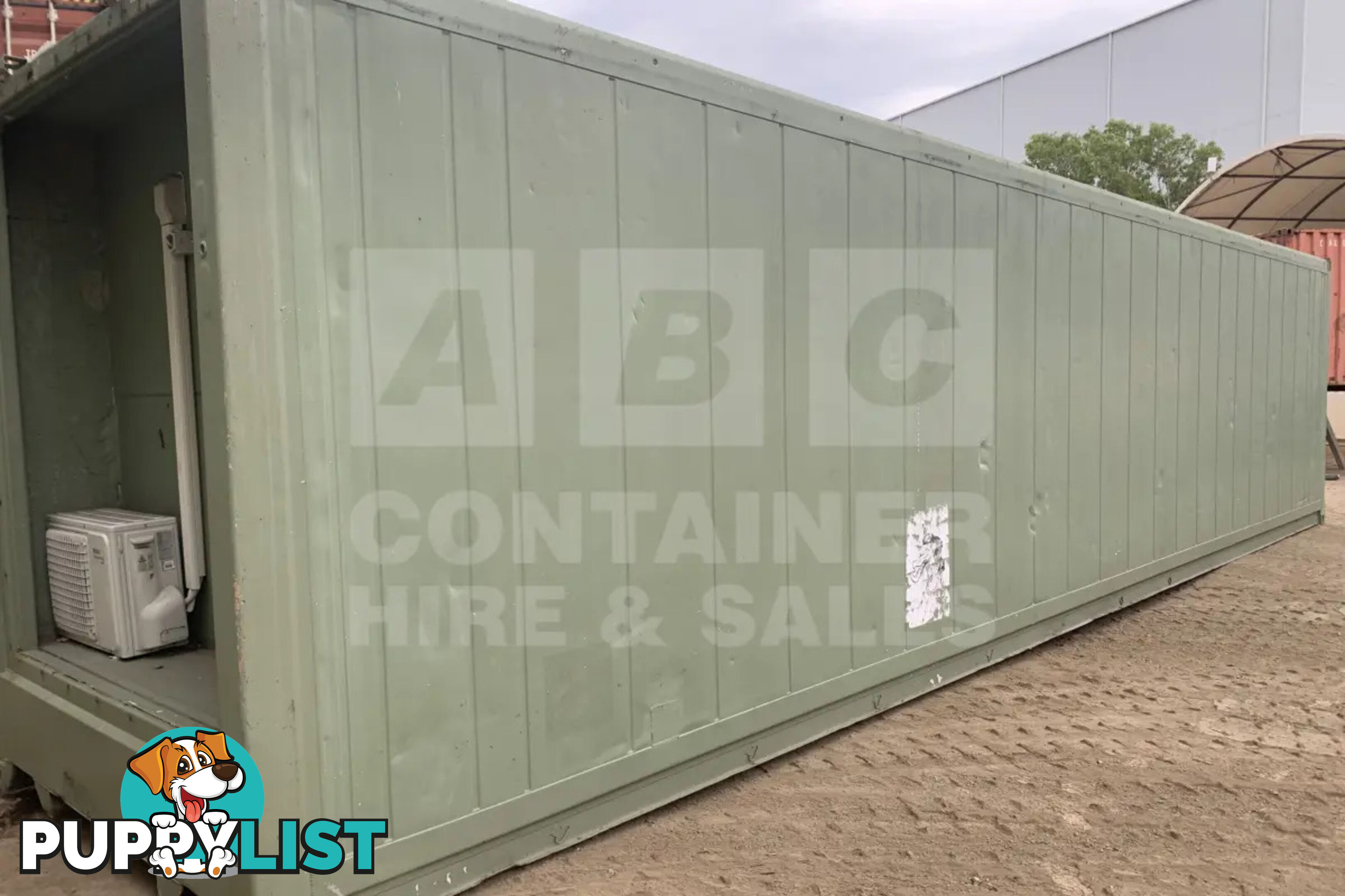40' HIGH CUBE SHIPPING CONTAINER (NON-OPERATIONAL, MODIFIED)
