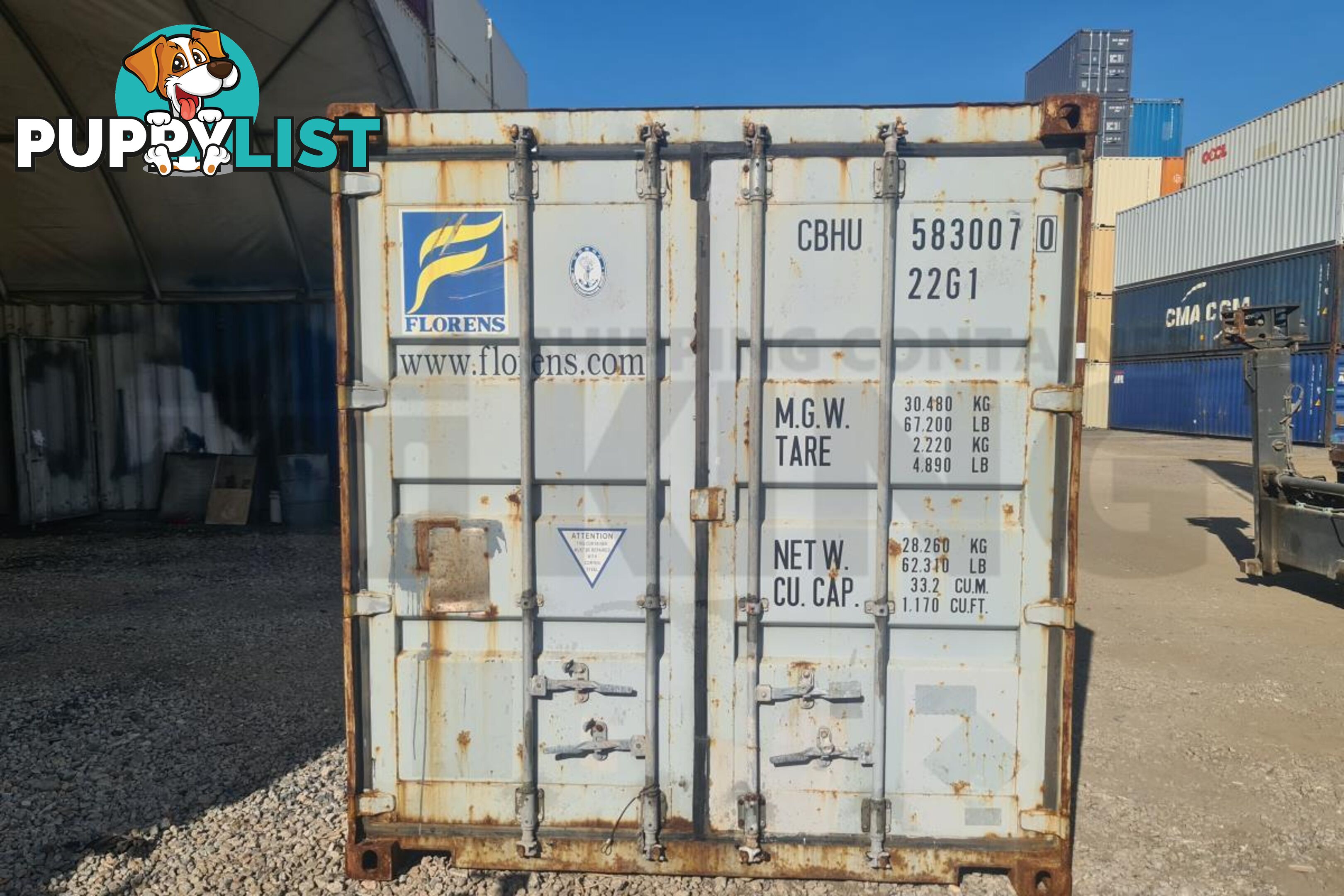 20' STANDARD HEIGHT SHIPPING CONTAINER - in Rockhampton