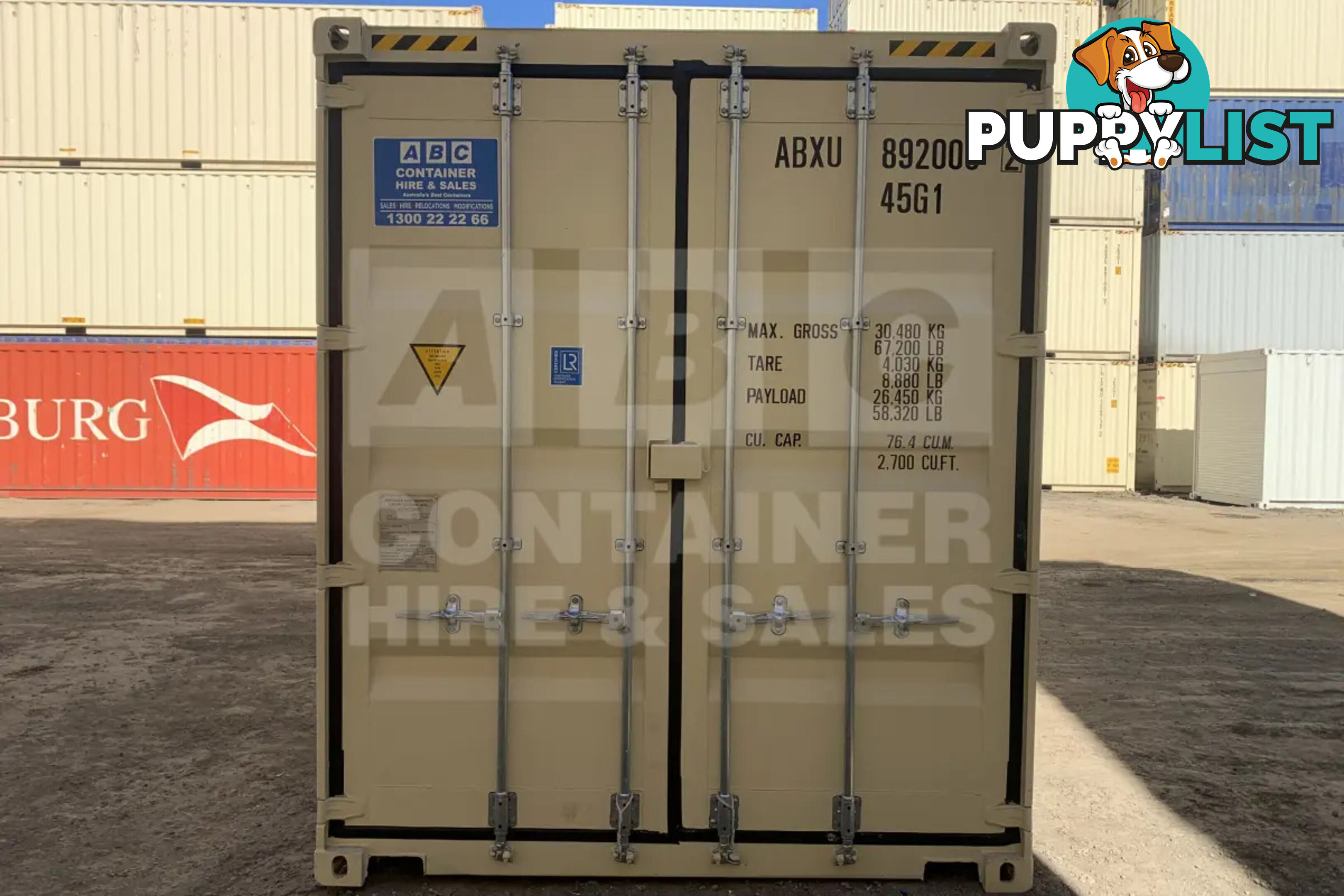 40' HIGH CUBE SHIPPING CONTAINER (STEEL FLOOR)