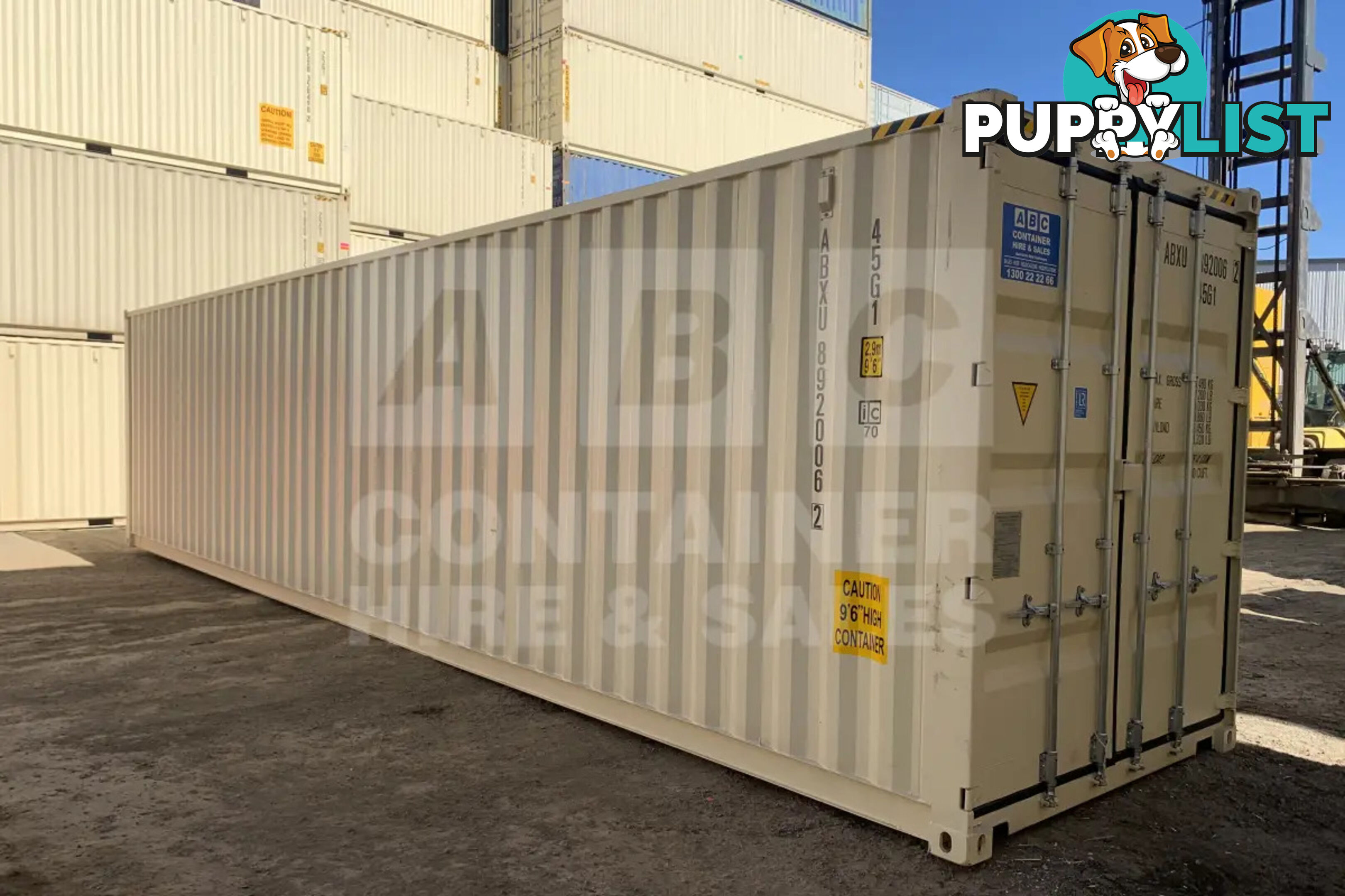 40' HIGH CUBE SHIPPING CONTAINER (STEEL FLOOR)